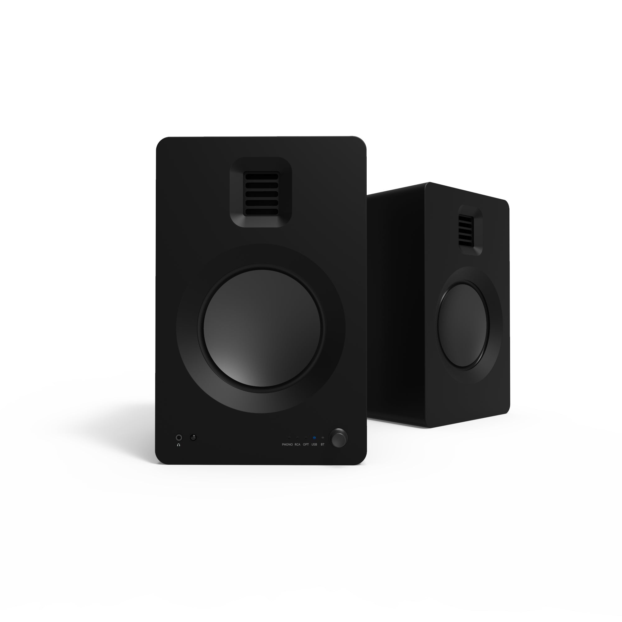 260W DSP Bookshelf Speakers w/ Bluetooth, Phono + Stands - Kanto