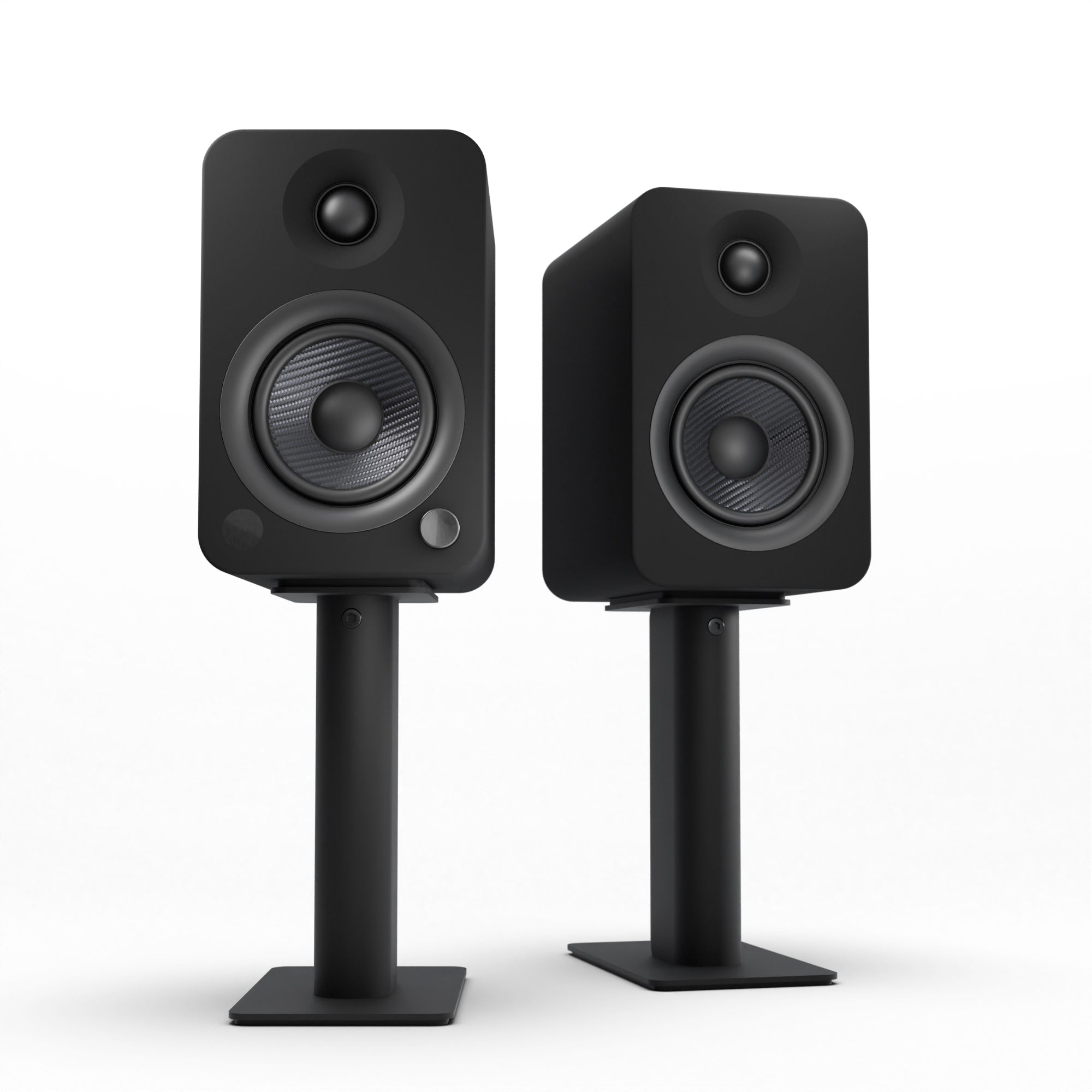 Bluetooth 140W Bookshelf Speakers w/Stands, Black - Kanto YU4