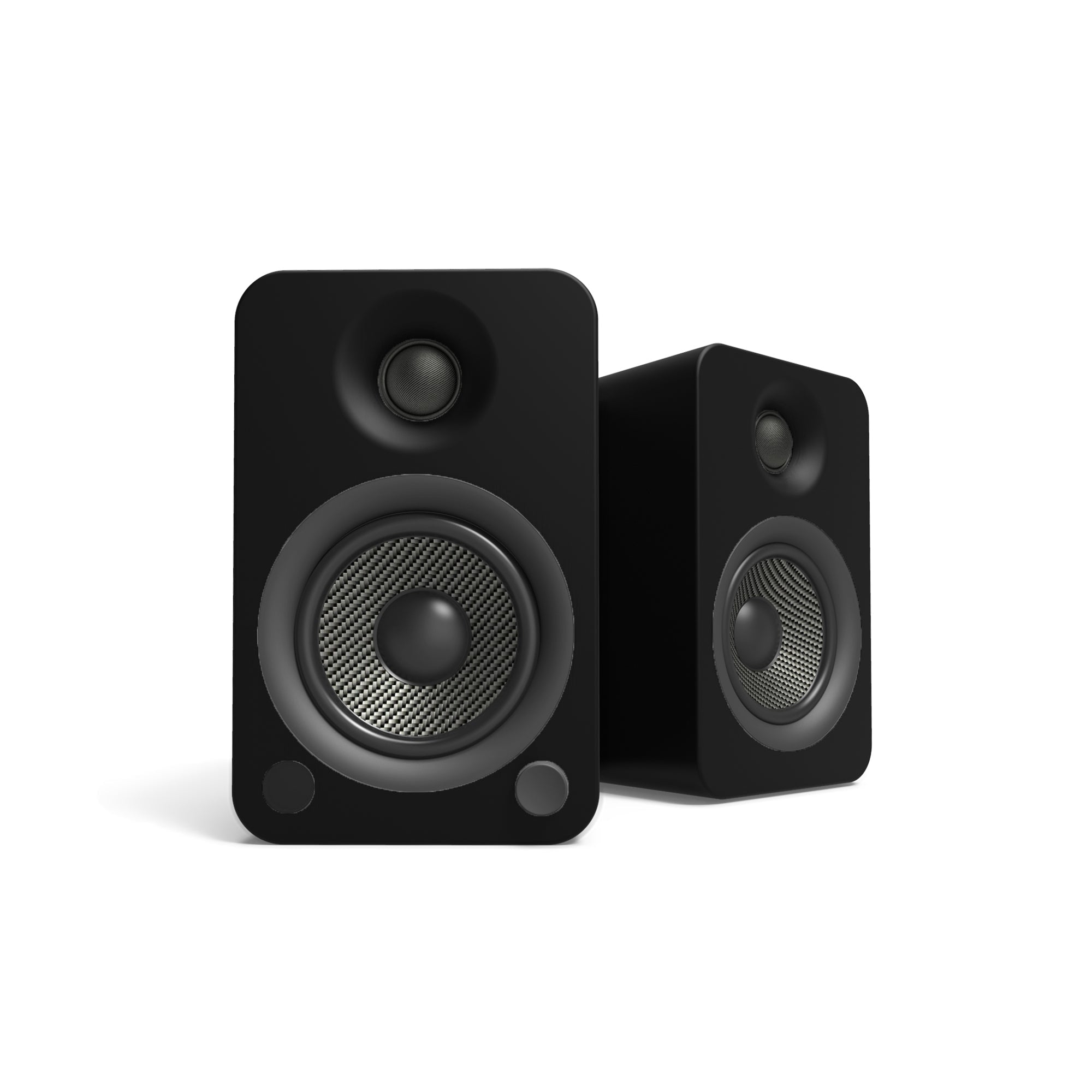 Bluetooth 140W Bookshelf Speakers w/Stands, Black - Kanto YU4