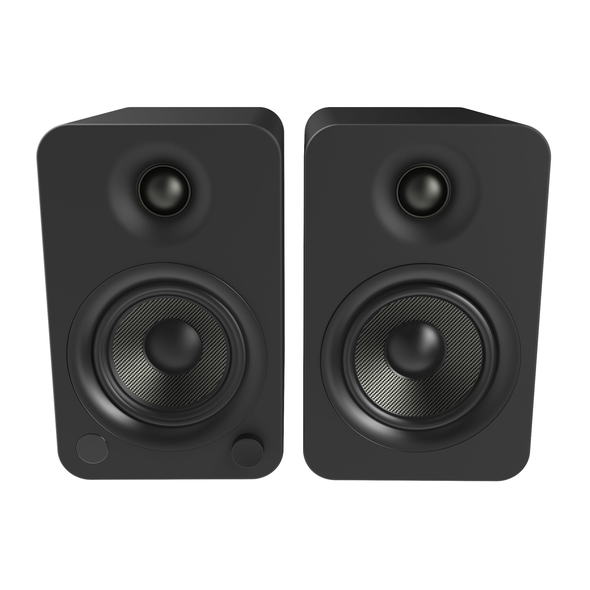 Bluetooth 140W Bookshelf Speakers w/Stands, Black - Kanto YU4