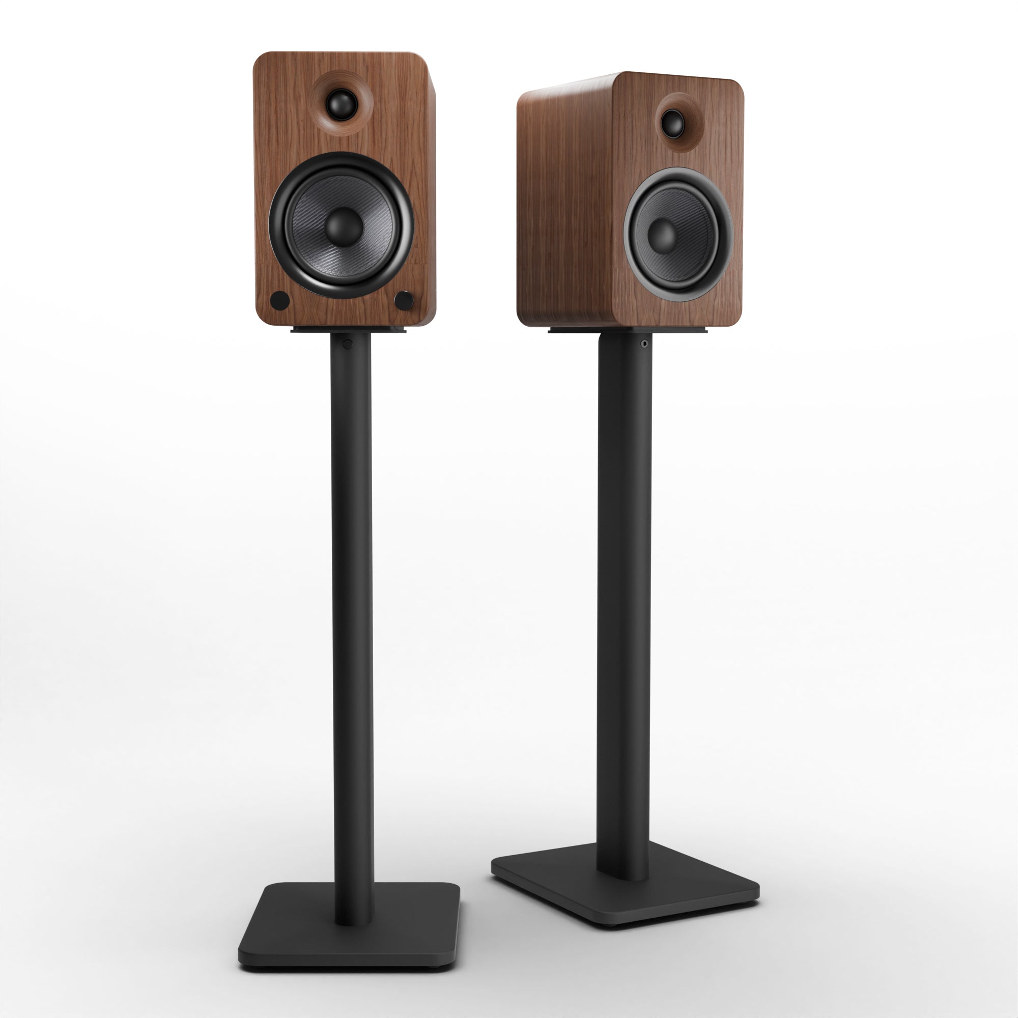 200W Bluetooth Bookshelf Speakers, 5.25" Kevlar Drivers, Phono Preamp + Stands - Kanto YU6