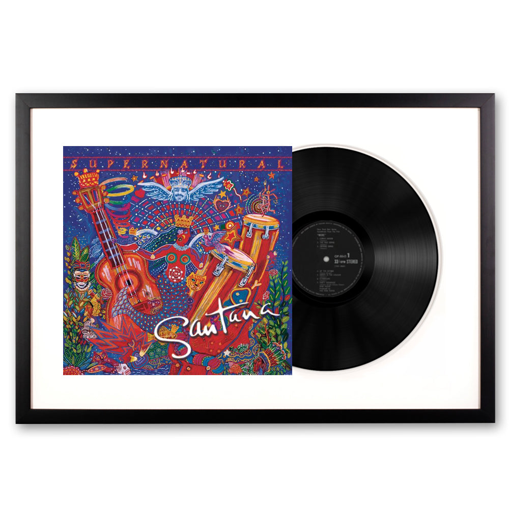 Archival Framed Vinyl Album Art, UV Protection - Santana