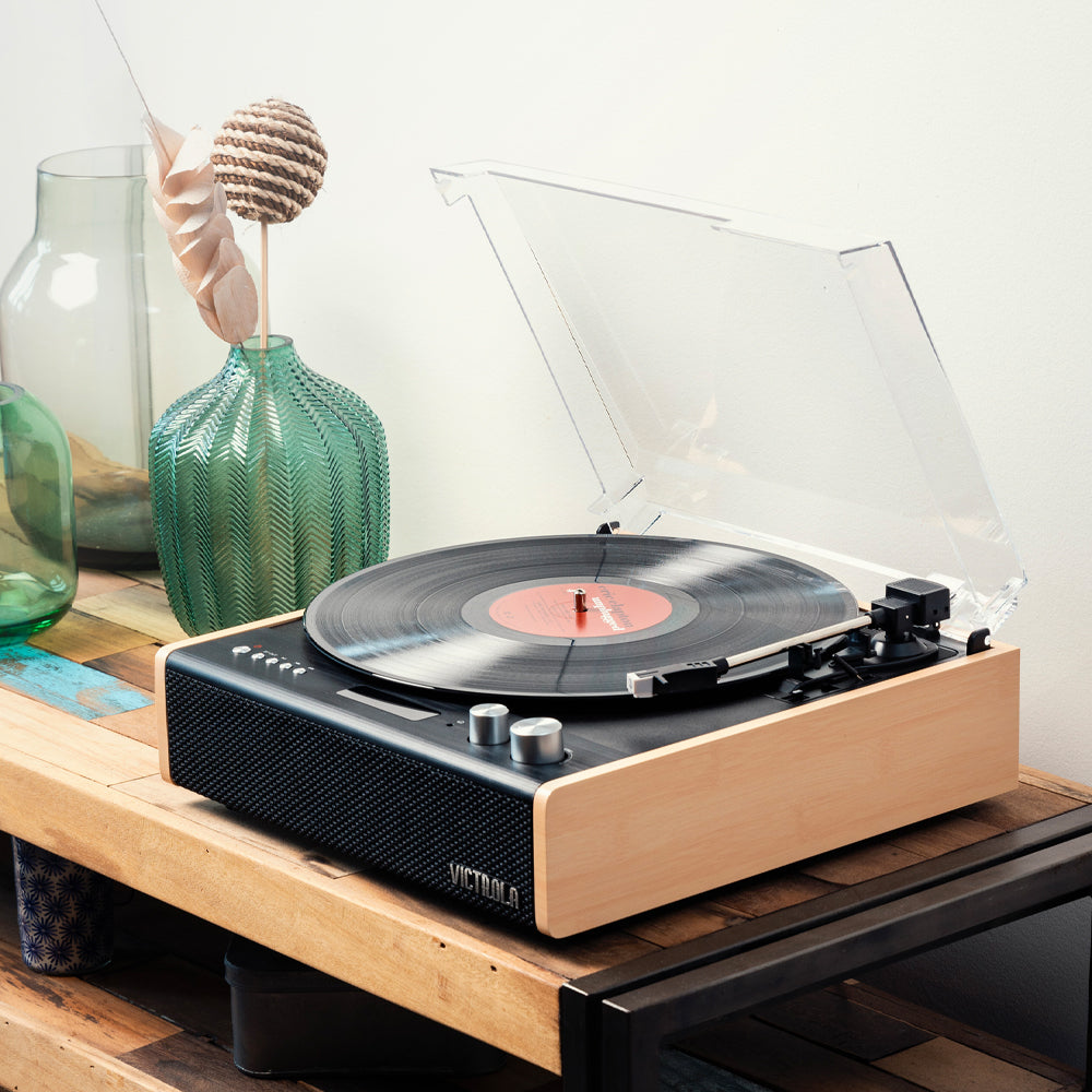 Dual Bluetooth 3-Speed Turntable & Stand Bundle - Victrola