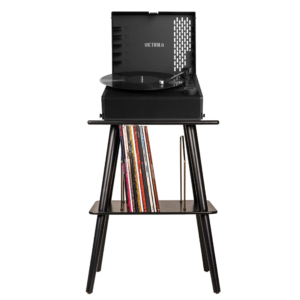 Portable Bluetooth Record Player, Entertainment Stand Bundle - Victrola