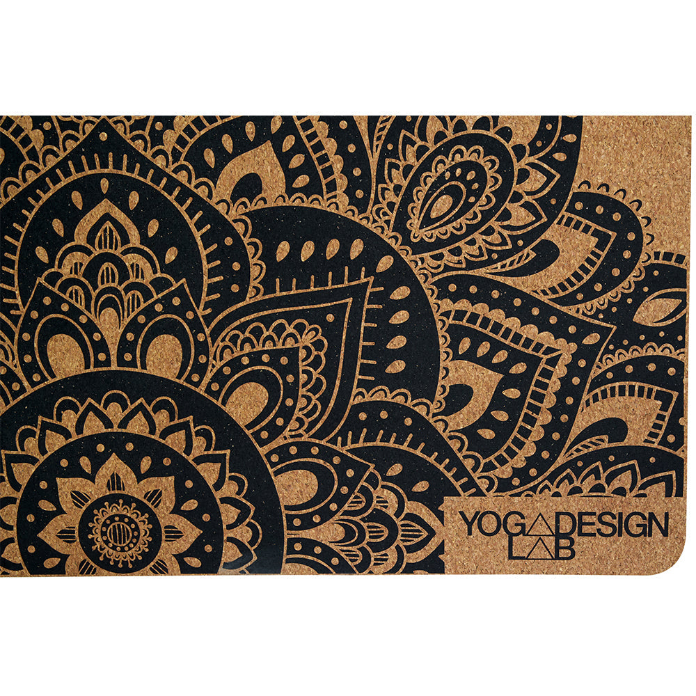 Non-Slip Cork Yoga Mat 3.5mm High-Density Cushion Mandala - Yoga Design Lab