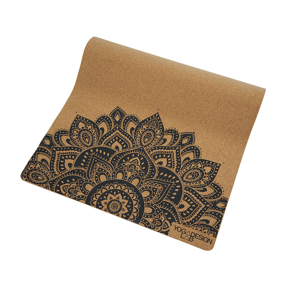 Non-Slip Cork Yoga Mat 3.5mm High-Density Cushion Mandala - Yoga Design Lab