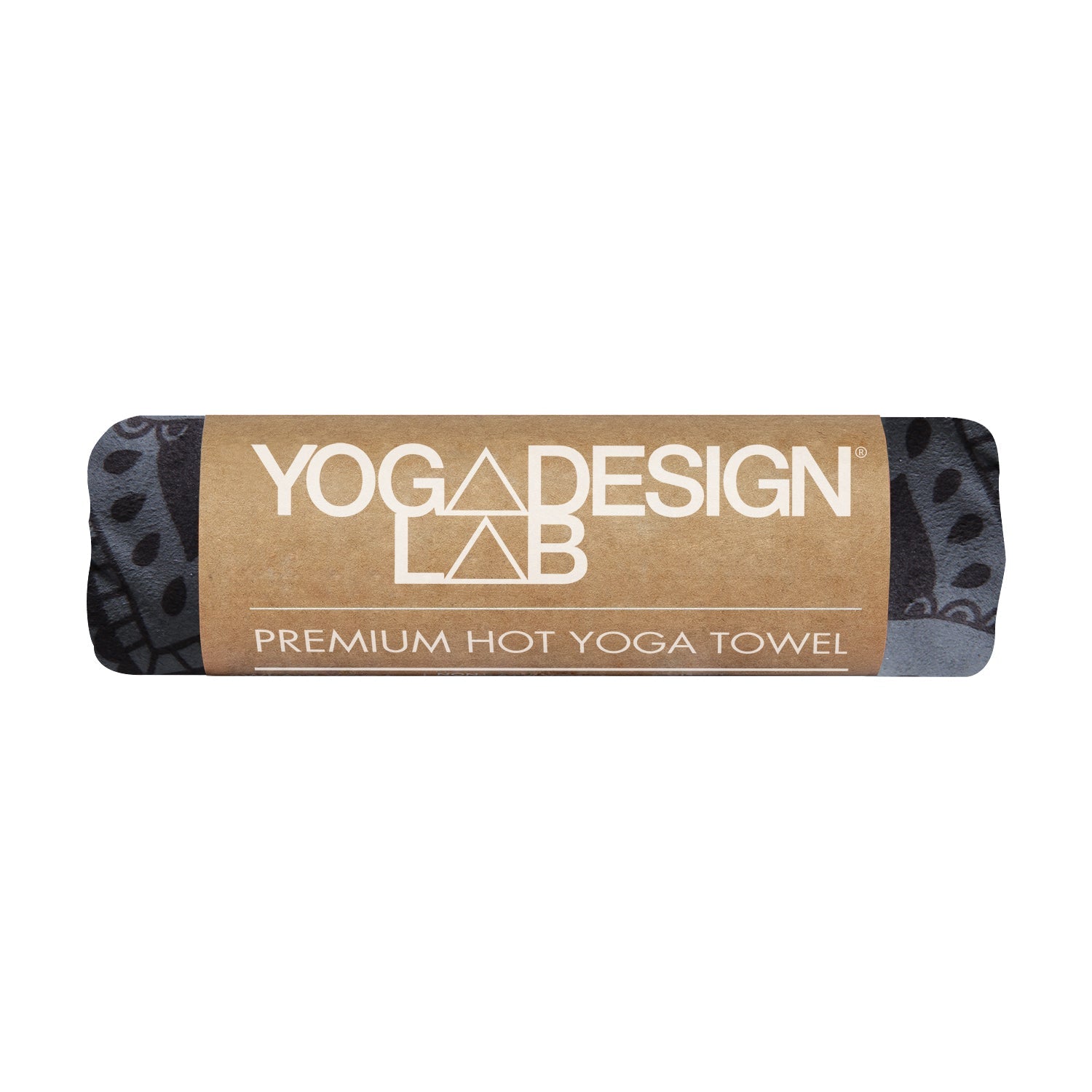 Ultra-Absorbent Non-Slip Yoga Mat Towel, Mandala Black, YDL