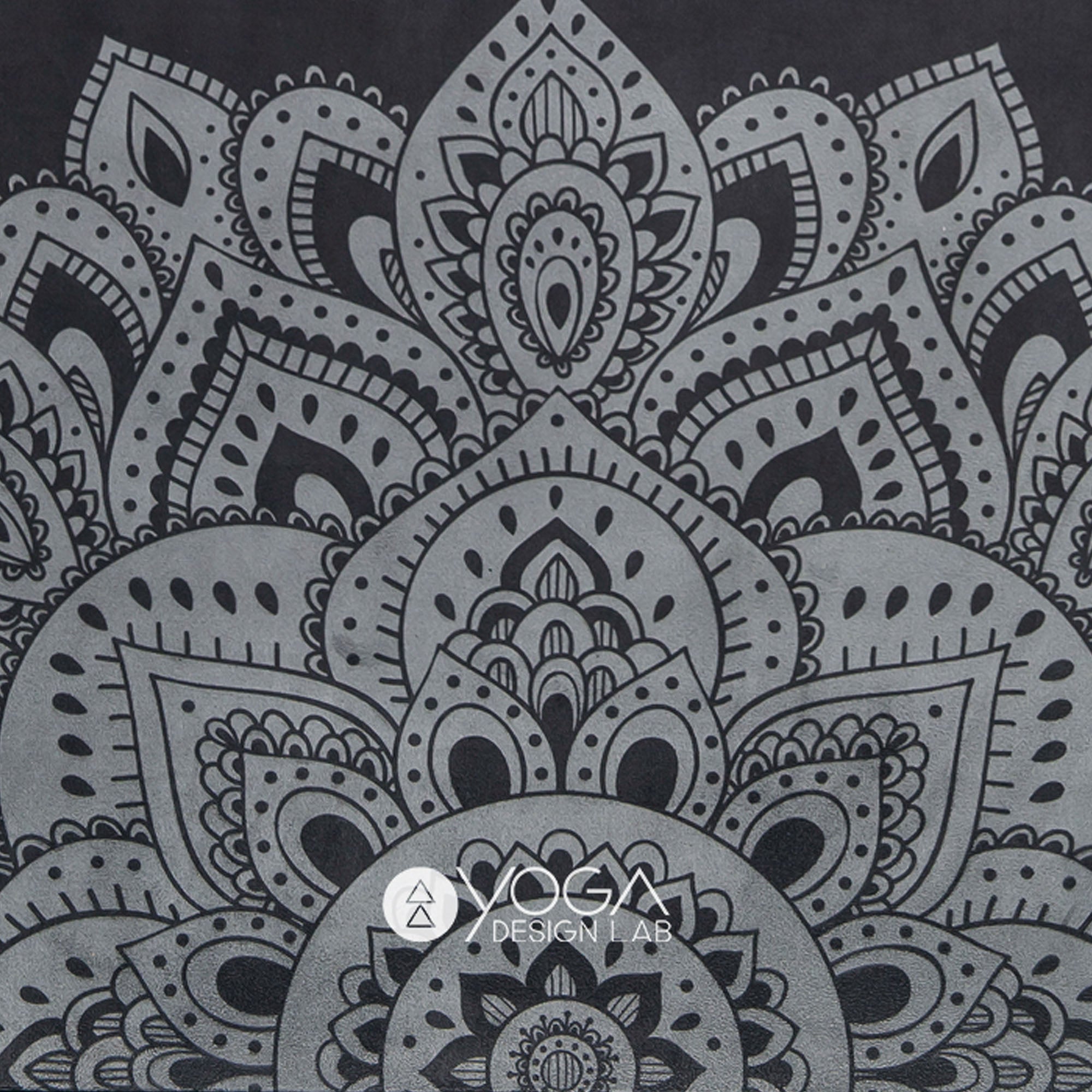 Ultra-Absorbent Non-Slip Yoga Mat Towel, Mandala Black, YDL