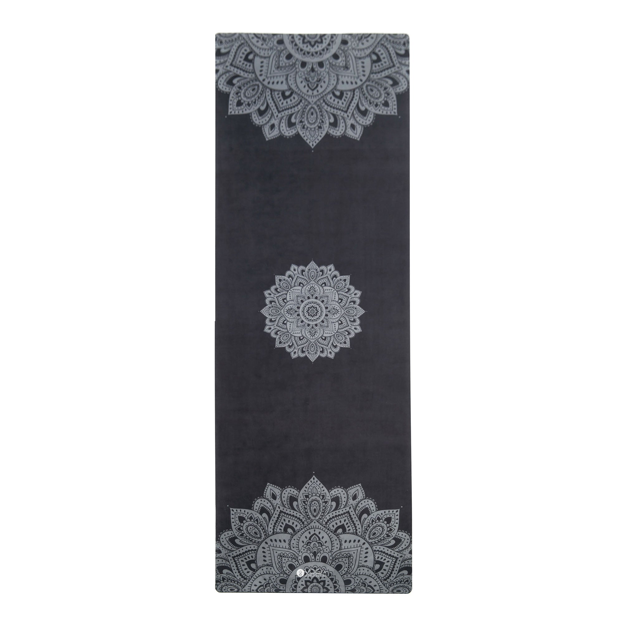 Ultra-Absorbent Non-Slip Yoga Mat Towel, Mandala Black, YDL