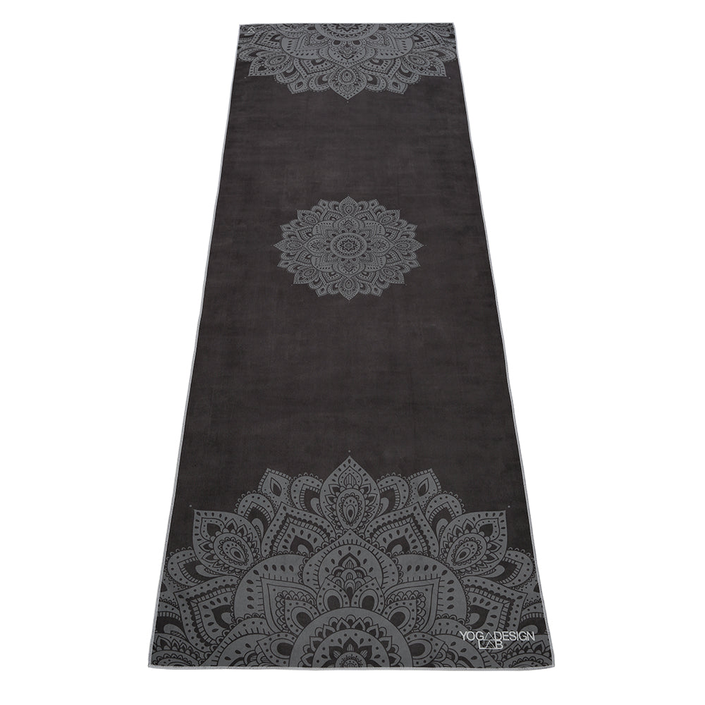 Ultra-Absorbent Non-Slip Yoga Mat Towel, Mandala Black, YDL