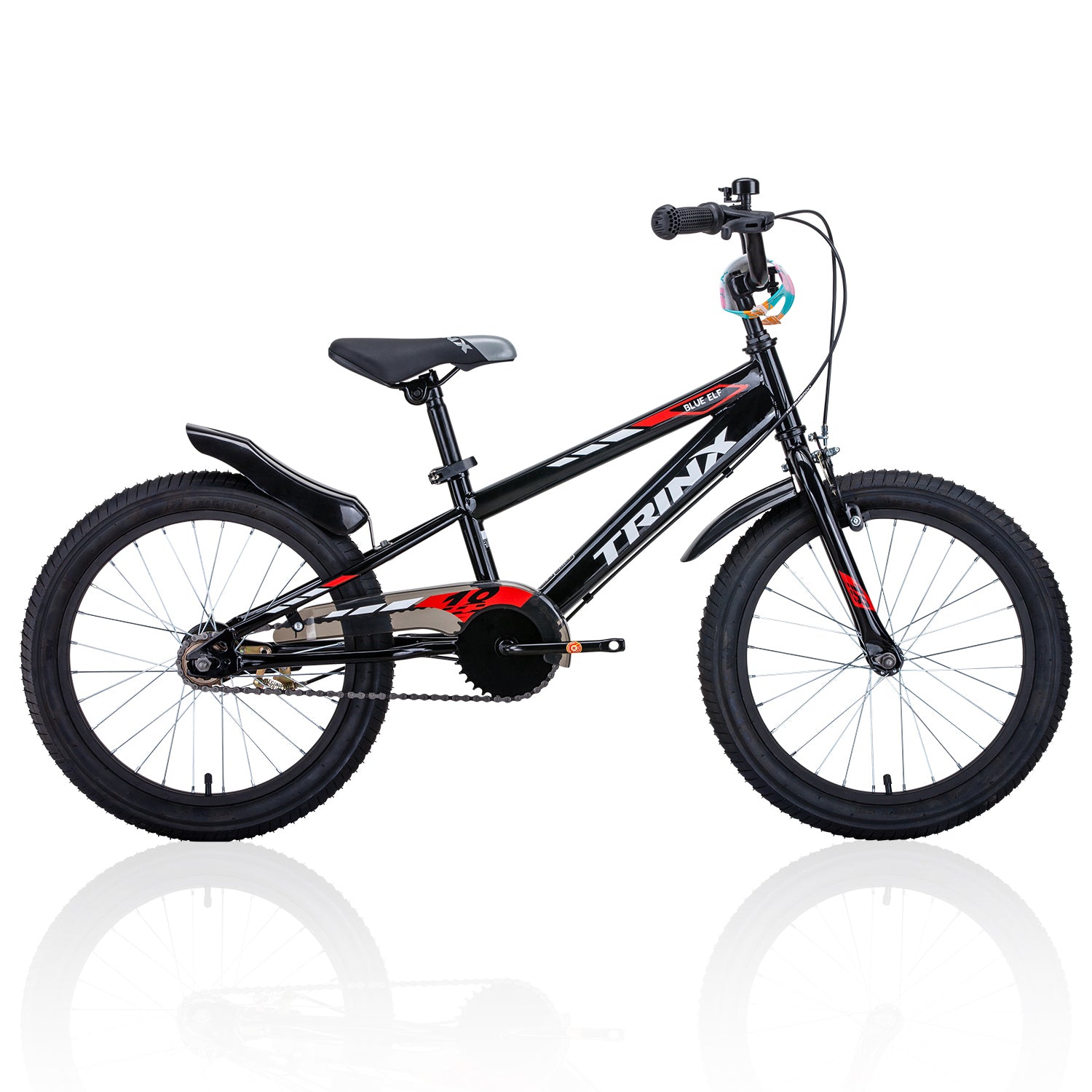 18" Hi-Ten Steel Kids Mountain Bike with Bell, Mud Boards | Trinx