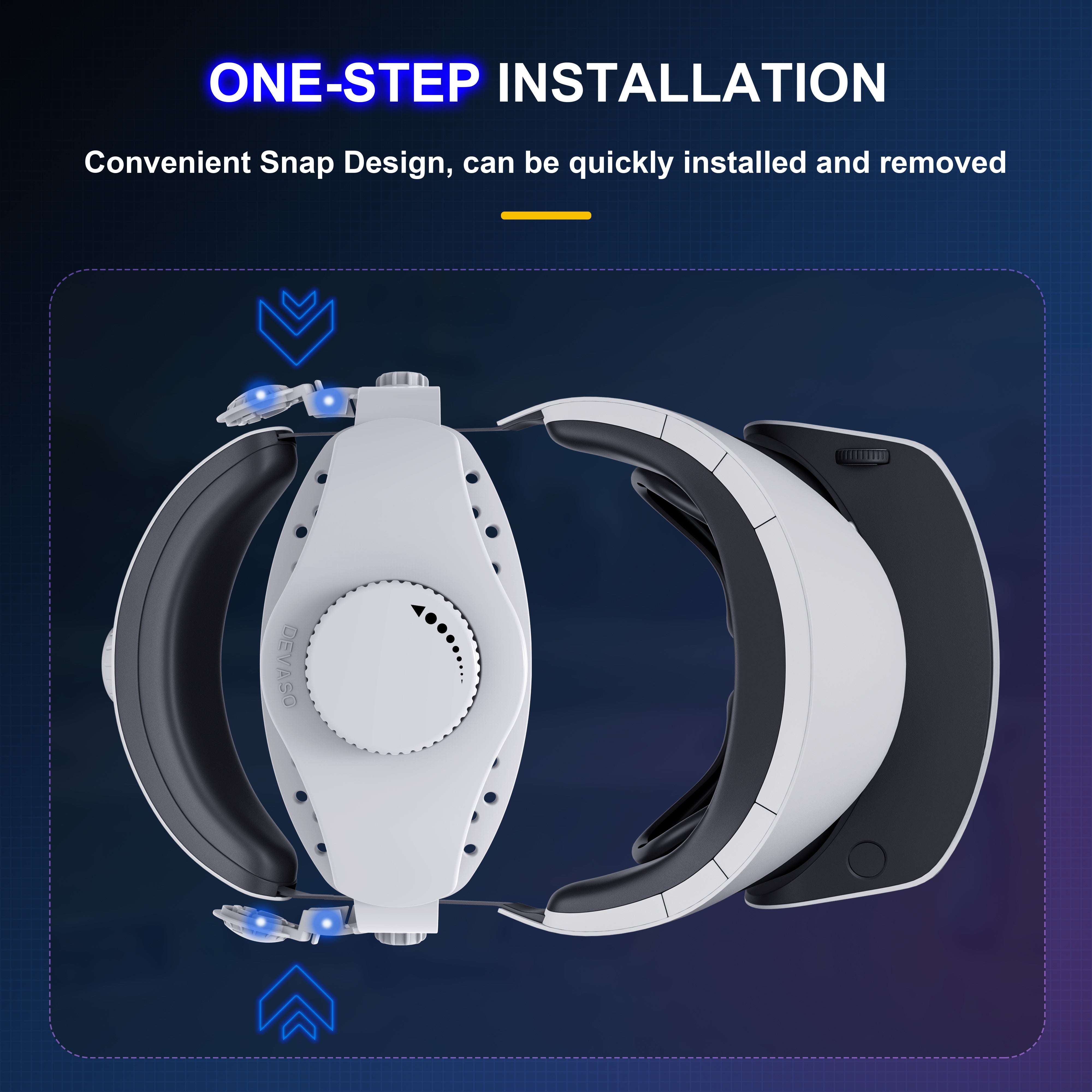 Adjustable Lightweight PS VR2 Head Strap, Reduced Pressure