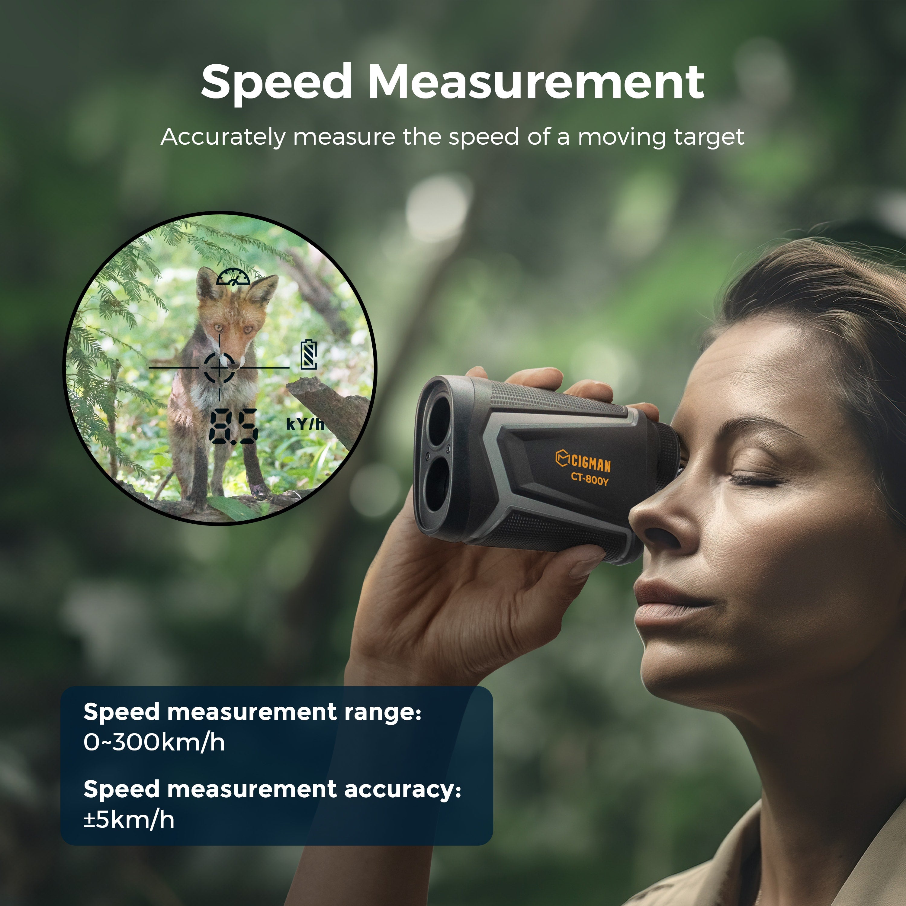 CIGMAN Golf Range Finder 800 Yards Laser Golf Rangefinder with Slope CT-800Y