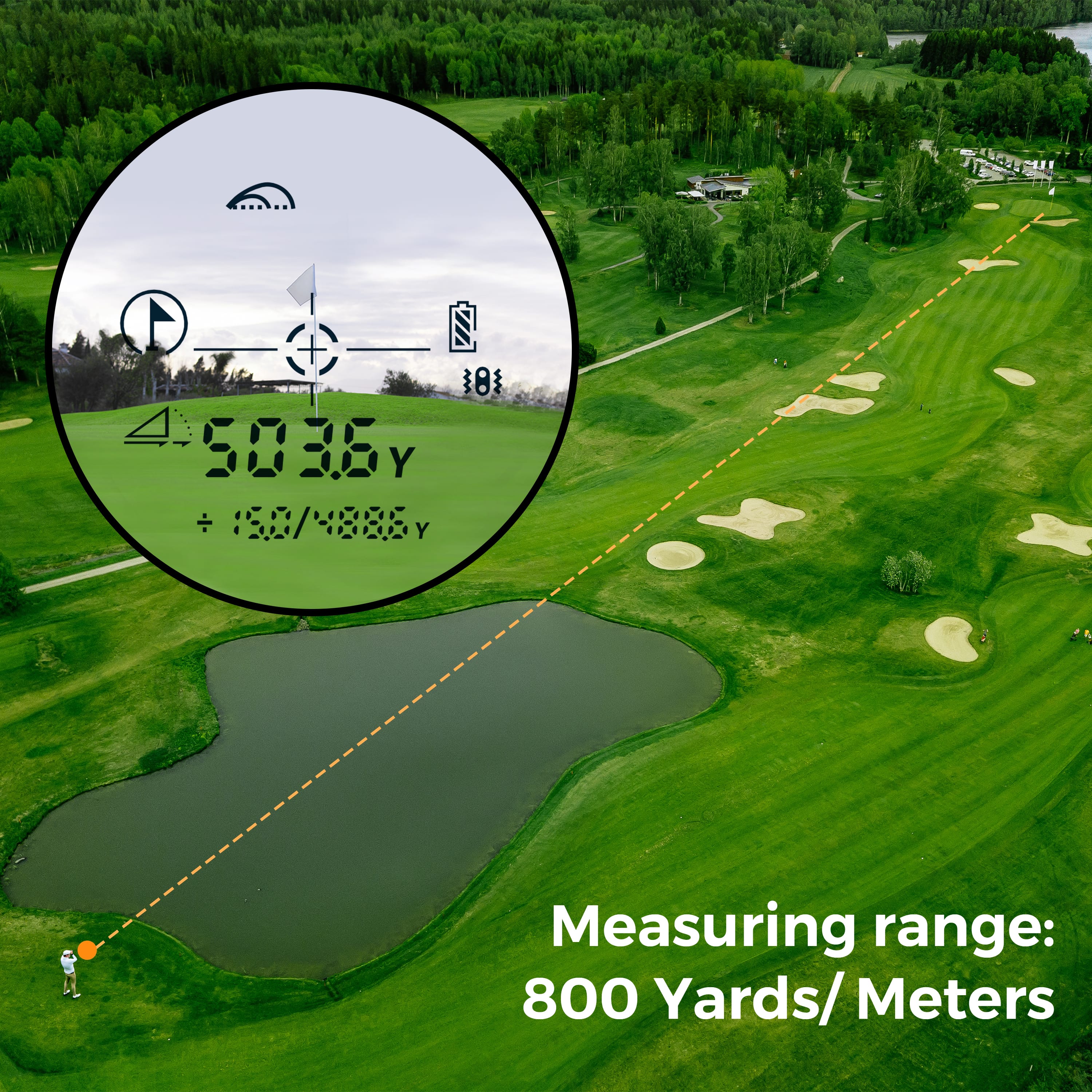 CIGMAN Golf Range Finder 800 Yards Laser Golf Rangefinder with Slope CT-800Y