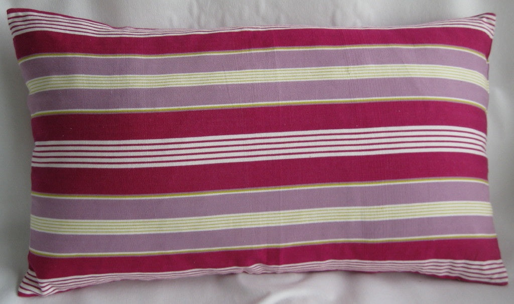 Pack of 4 Coste Fuchsia 35x70cm Multicoloured Striped Cushion Cover