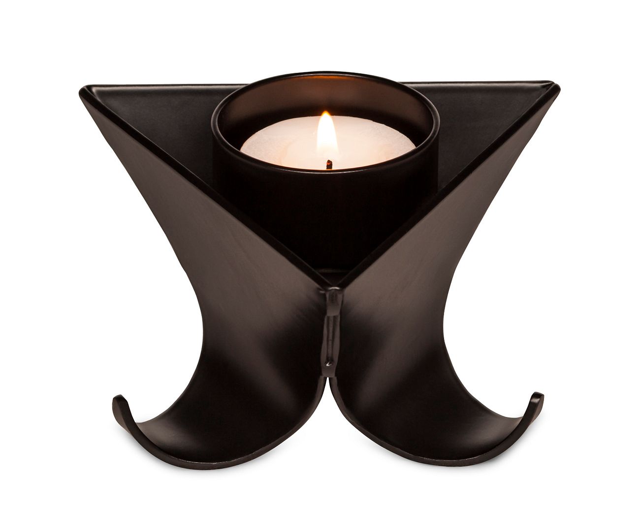 Decorative Black Iron Tea Light Holders Set of 3 (10x10x7cm)