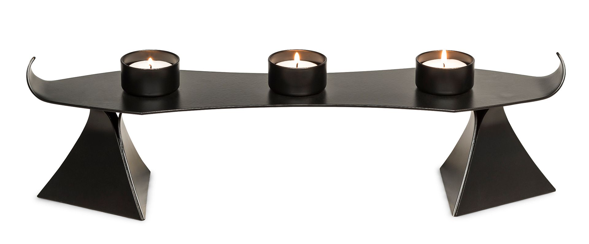 Black Iron Harbour Style Tea Light Candle Holder Stand