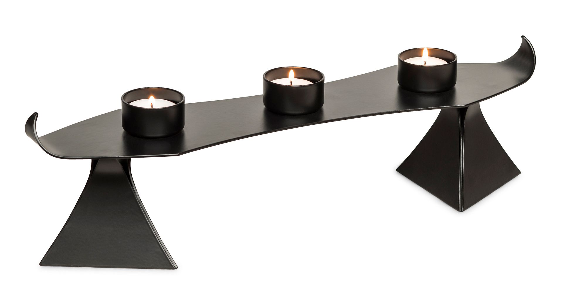 Black Iron Harbour Style Tea Light Candle Holder Stand