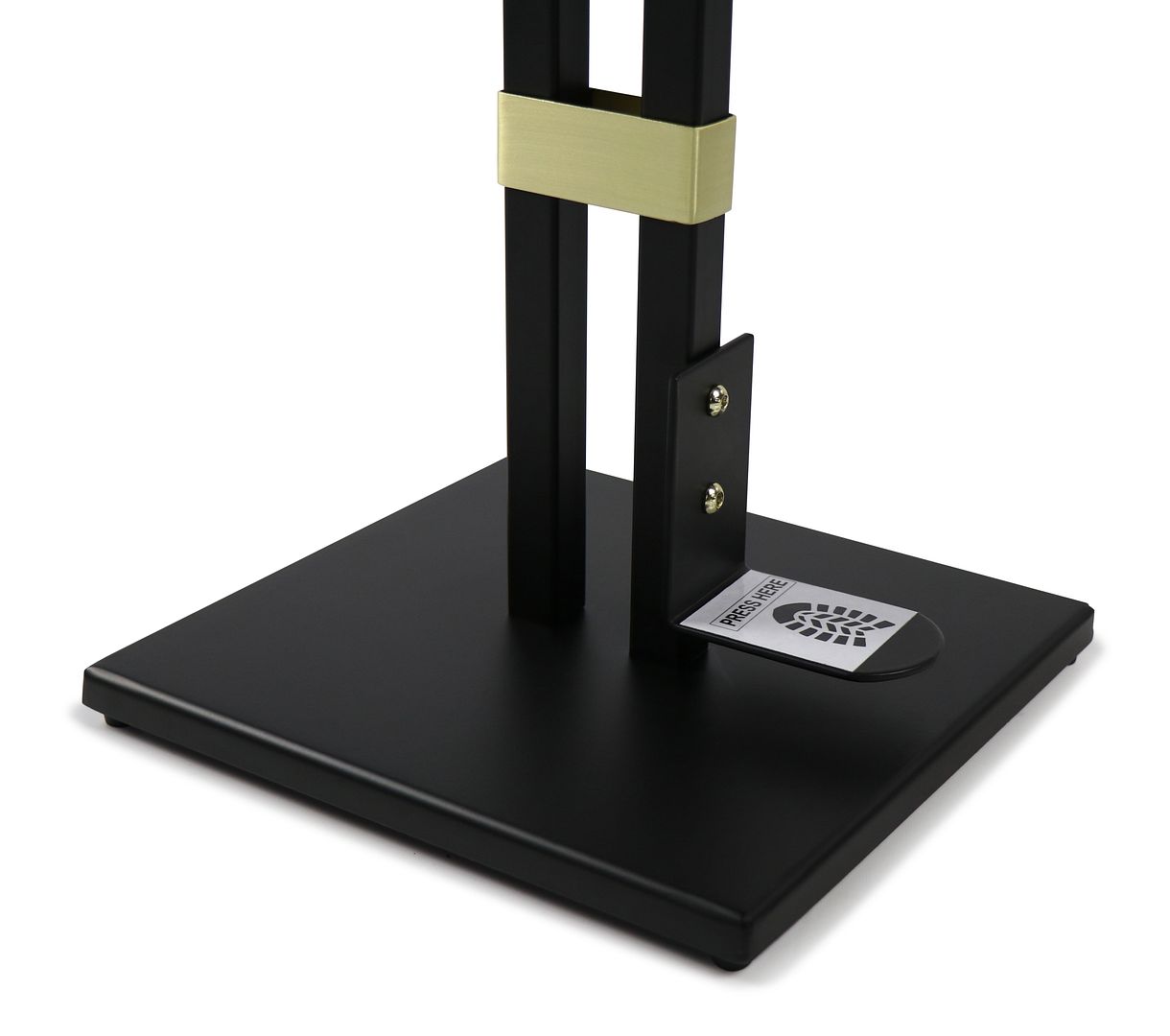 Adjustable Gold Black Touch-Free Sanitiser Dispenser Stand