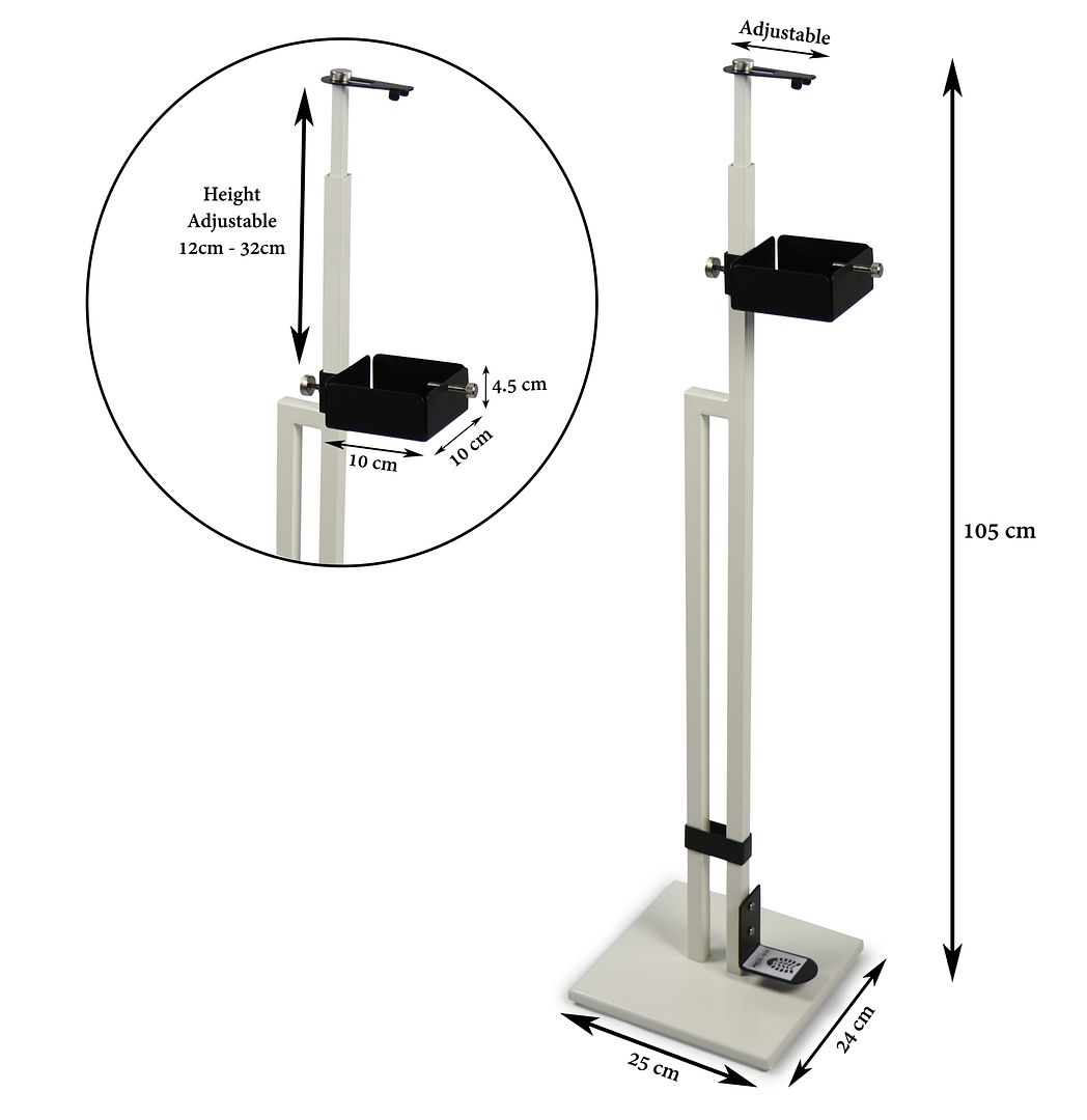 Adjustable Touch-Free Sanitiser Dispenser Stand - Lirash