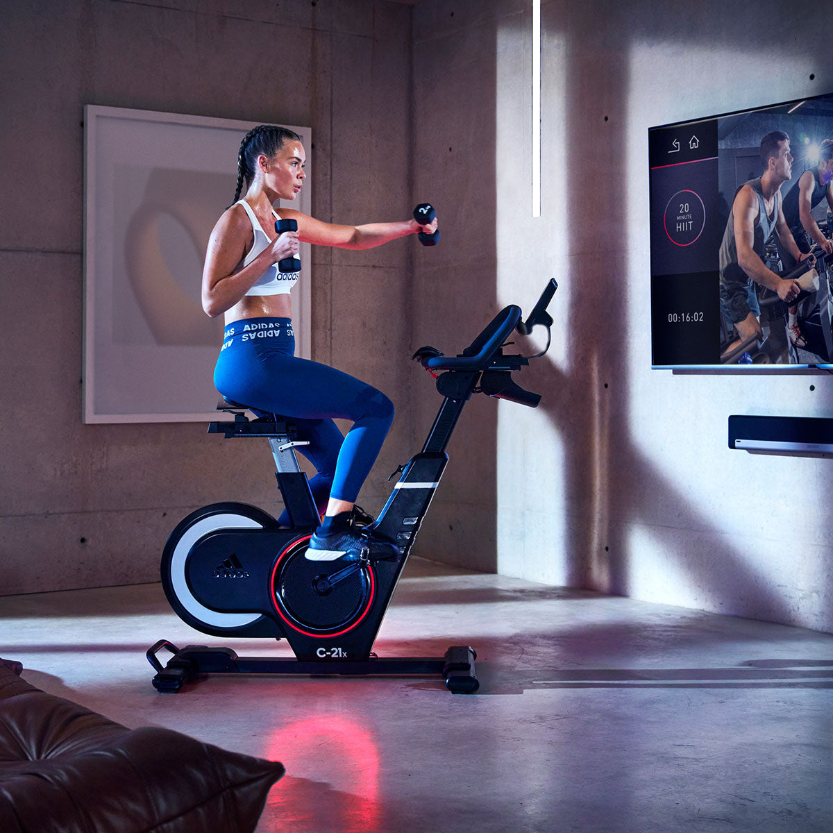 Adidas C-21x Spin Bike with Bluetooth Kinomap/Zwift