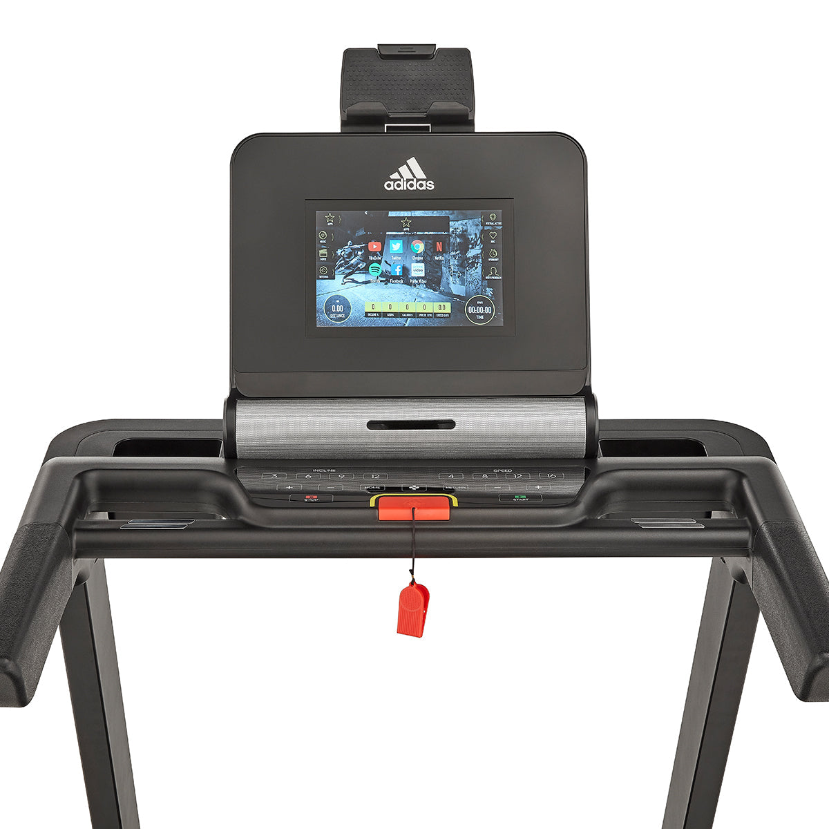 NRG Cushioning Treadmill 20km/h, Incline, Zwift, Kinomap, Adidas