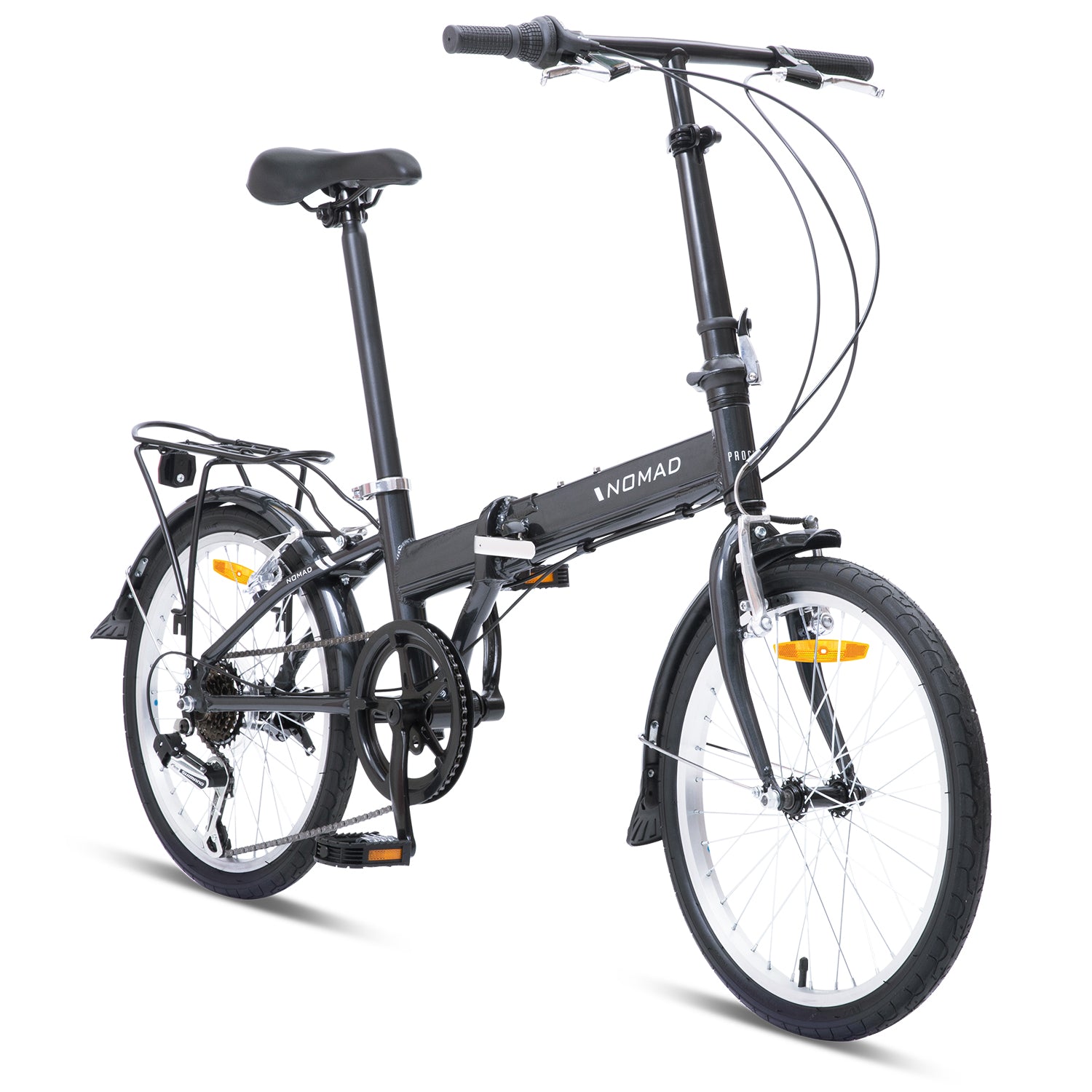 20" 6-Speed Folding Alloy Bike, Adjustable Handlebar - Progear