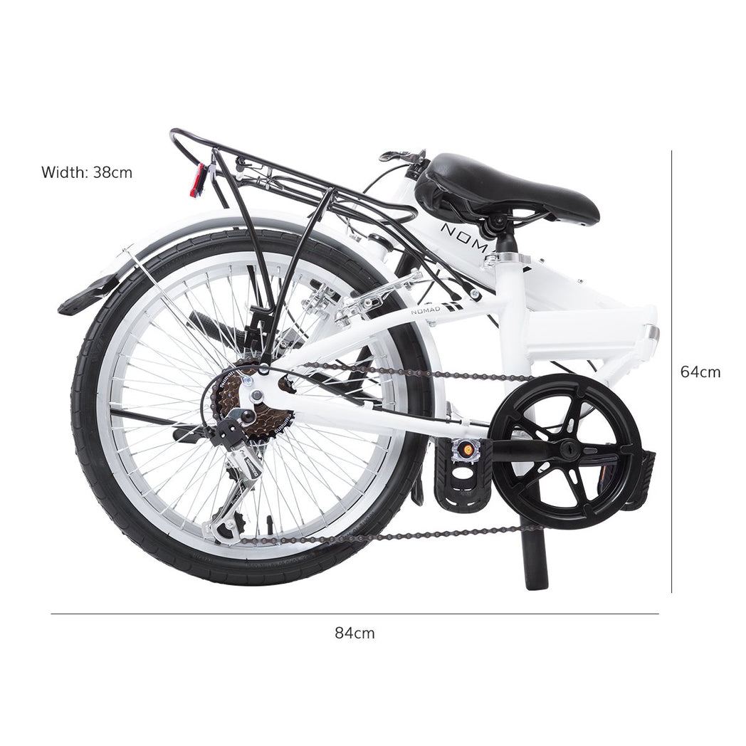 Alloy Folding Bike, 6-Speed Shimano, 20" Tyres - Progear