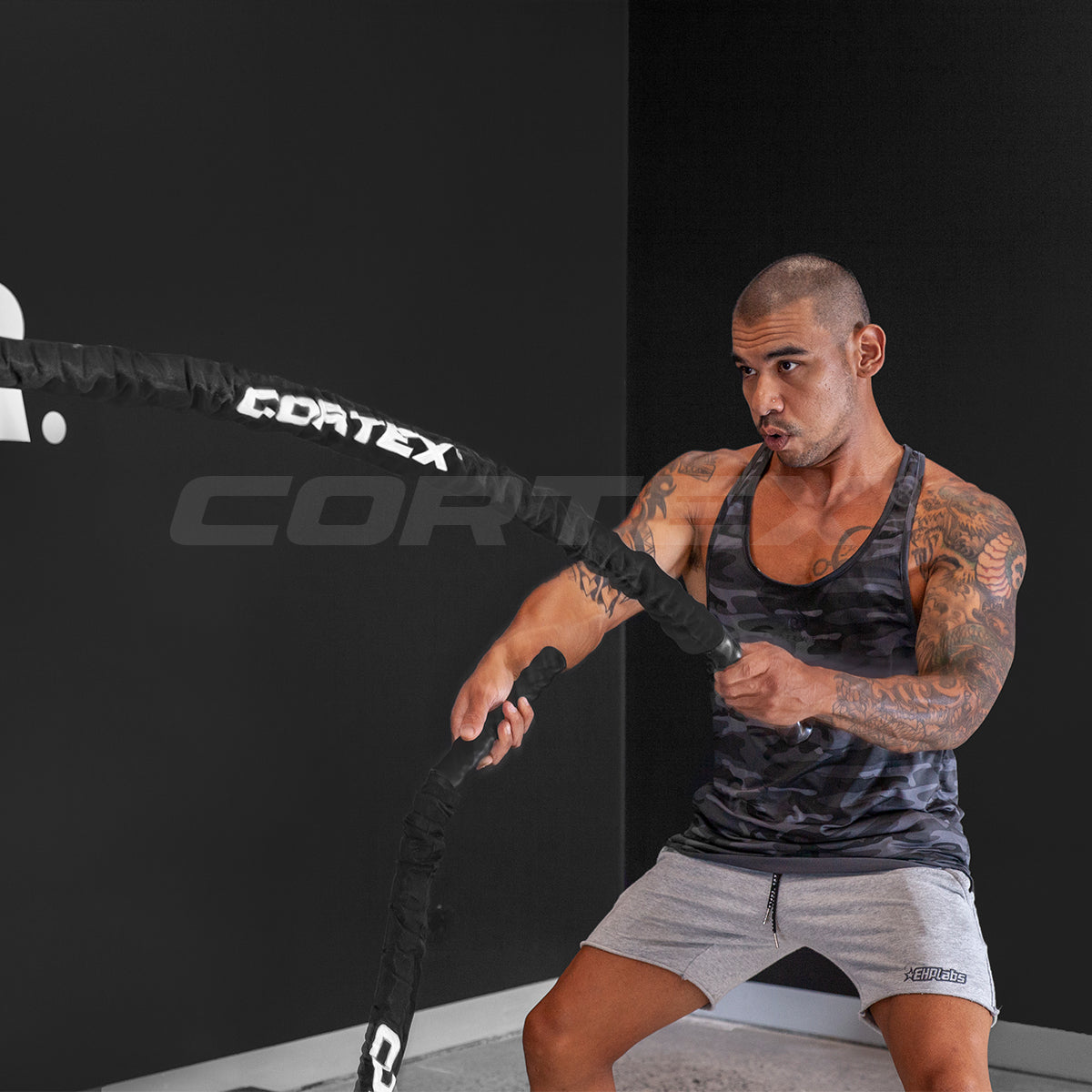 Cortex 15m Battle Rope Sleeved Nylon 38mm