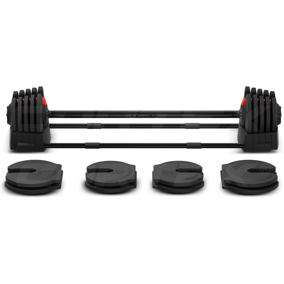 Revolock V2 40kg Adjustable Steel Dumbbell Barbell All-in-One