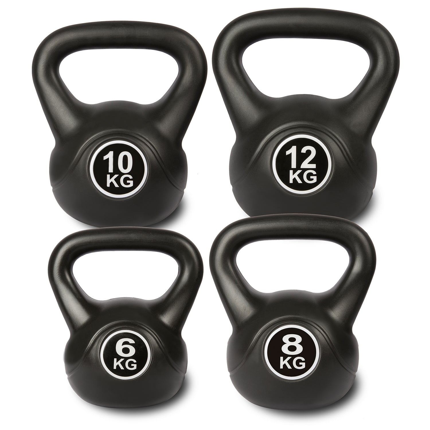 Durable 6-12kg Kettlebell Set, EnduraShell Design, Cortex