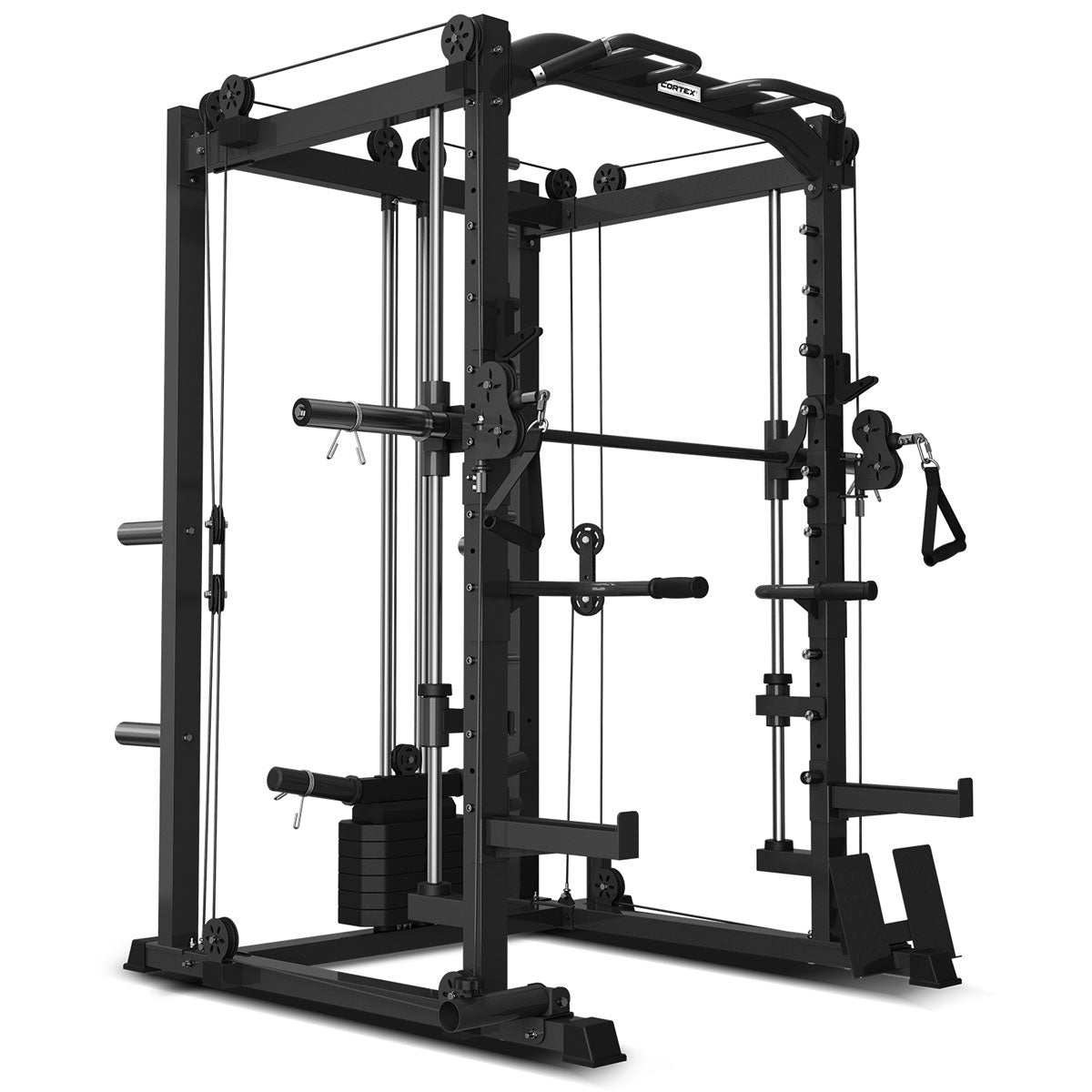 Multifunctional 6-in-1 Power Rack with Smith & Cable Machine