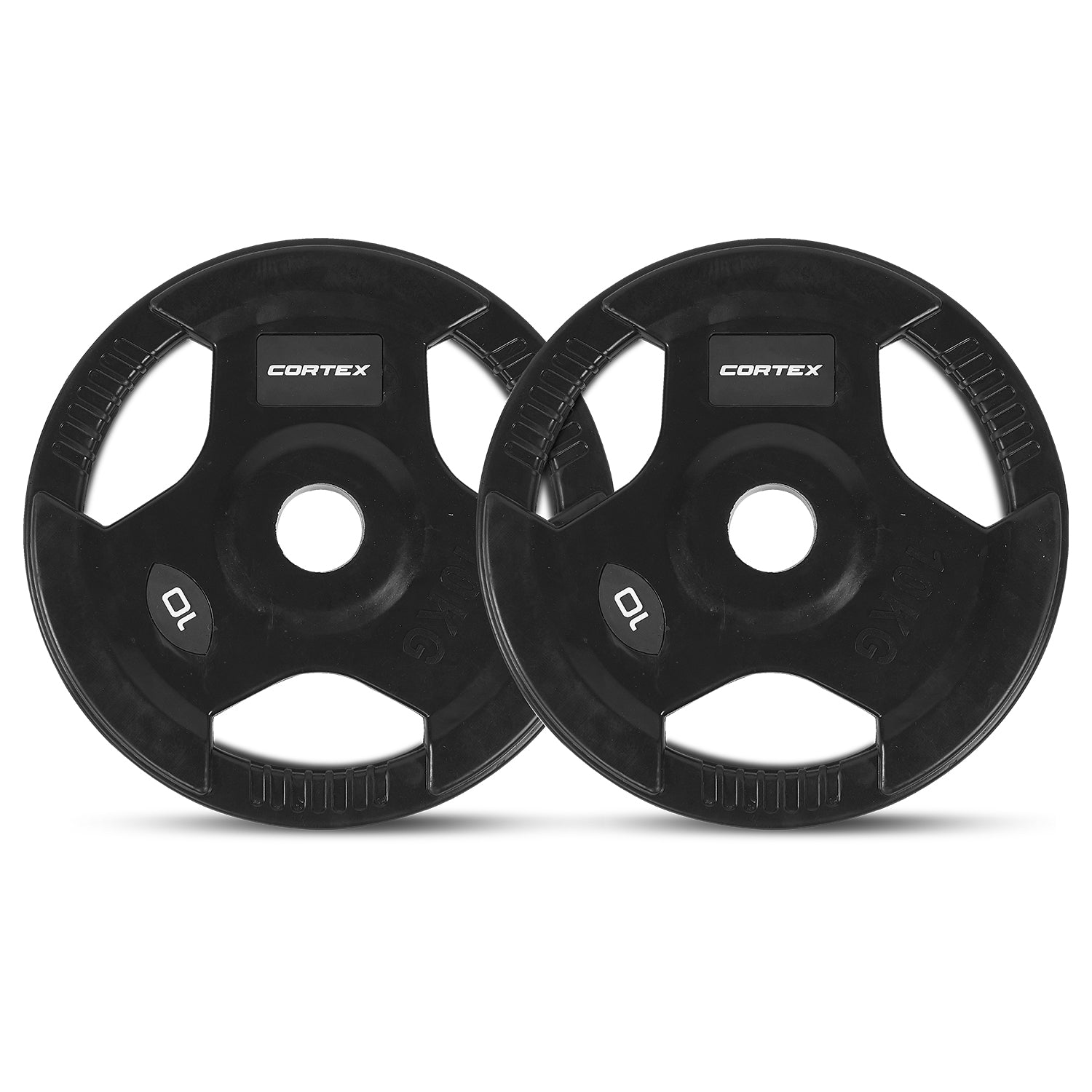 Heavy-Duty 90kg Tri-Grip Olympic Plate Set - CORTEX