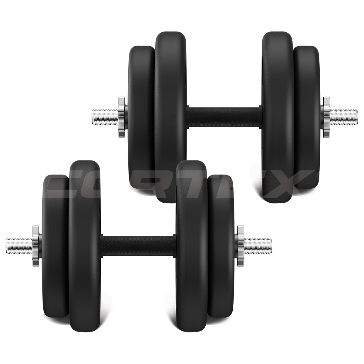 40kg PVC Dumbbell Weight Set with Handles, 25mm Plates