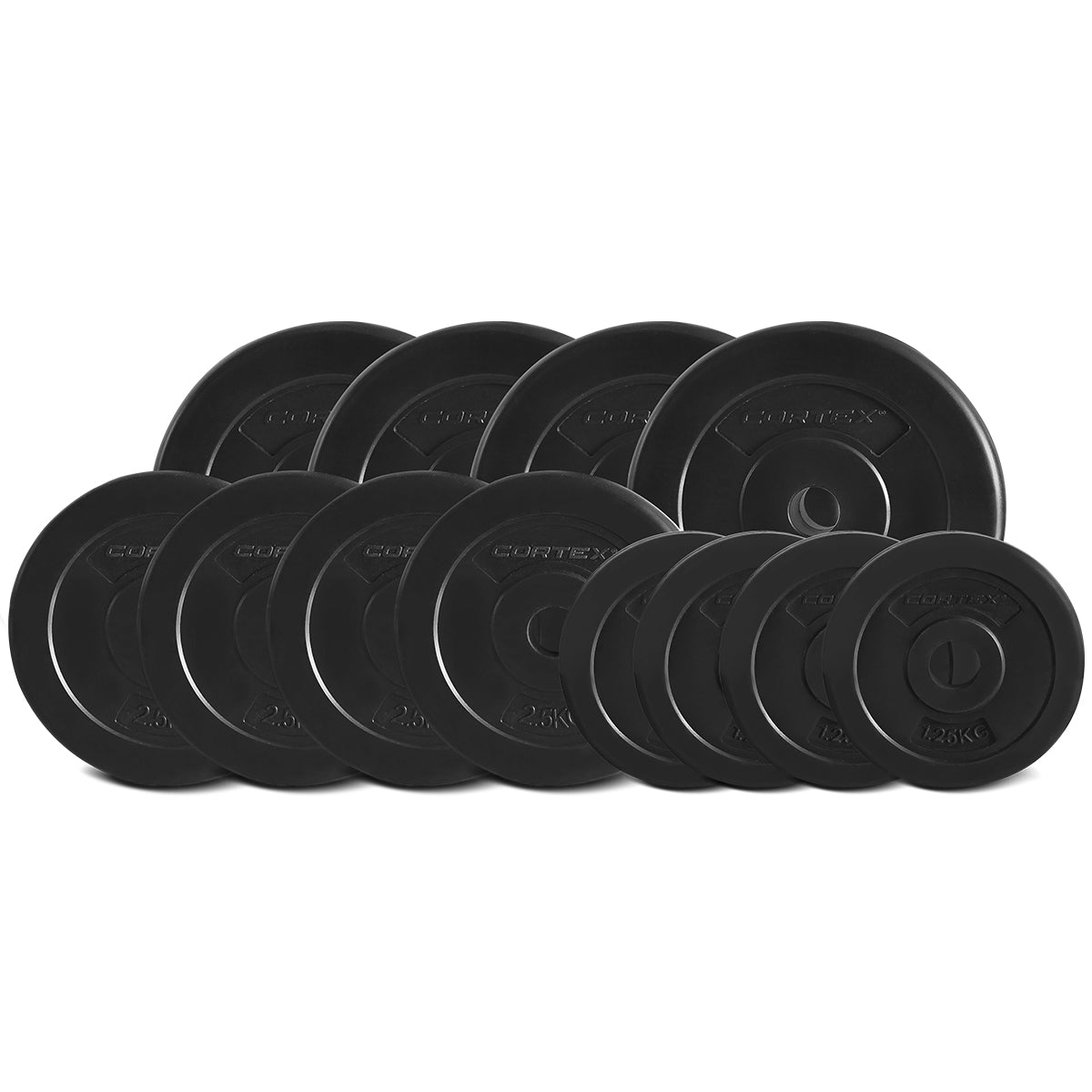 40kg PVC Dumbbell Weight Set with Handles, 25mm Plates