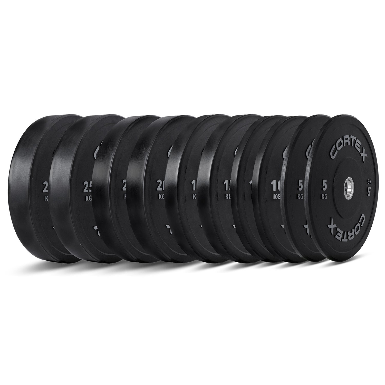 Scratch-Resistant 150kg Rubber Olympic Bumper Plate Set - Cortex