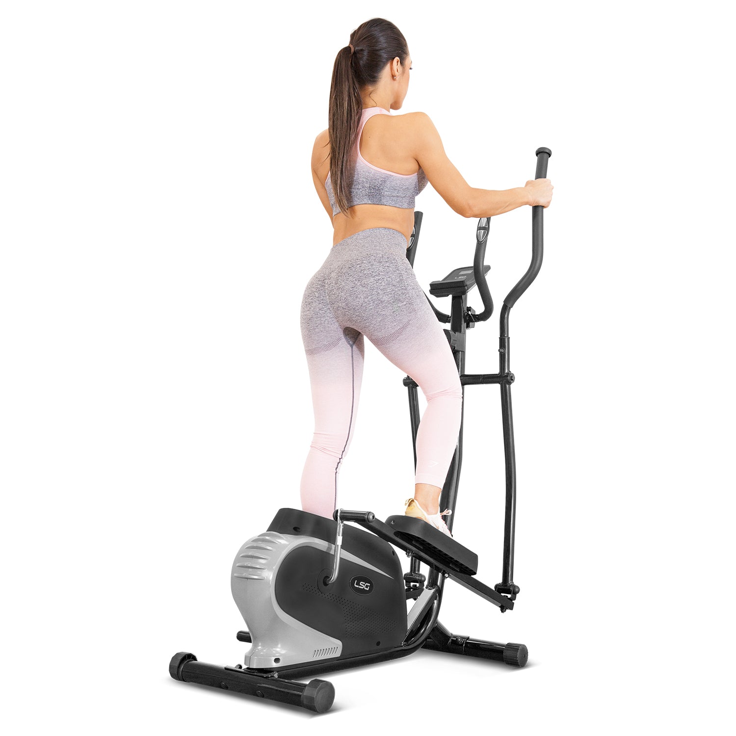 8-Level Magnetic Cross Trainer, LCD Display, Large Pedals