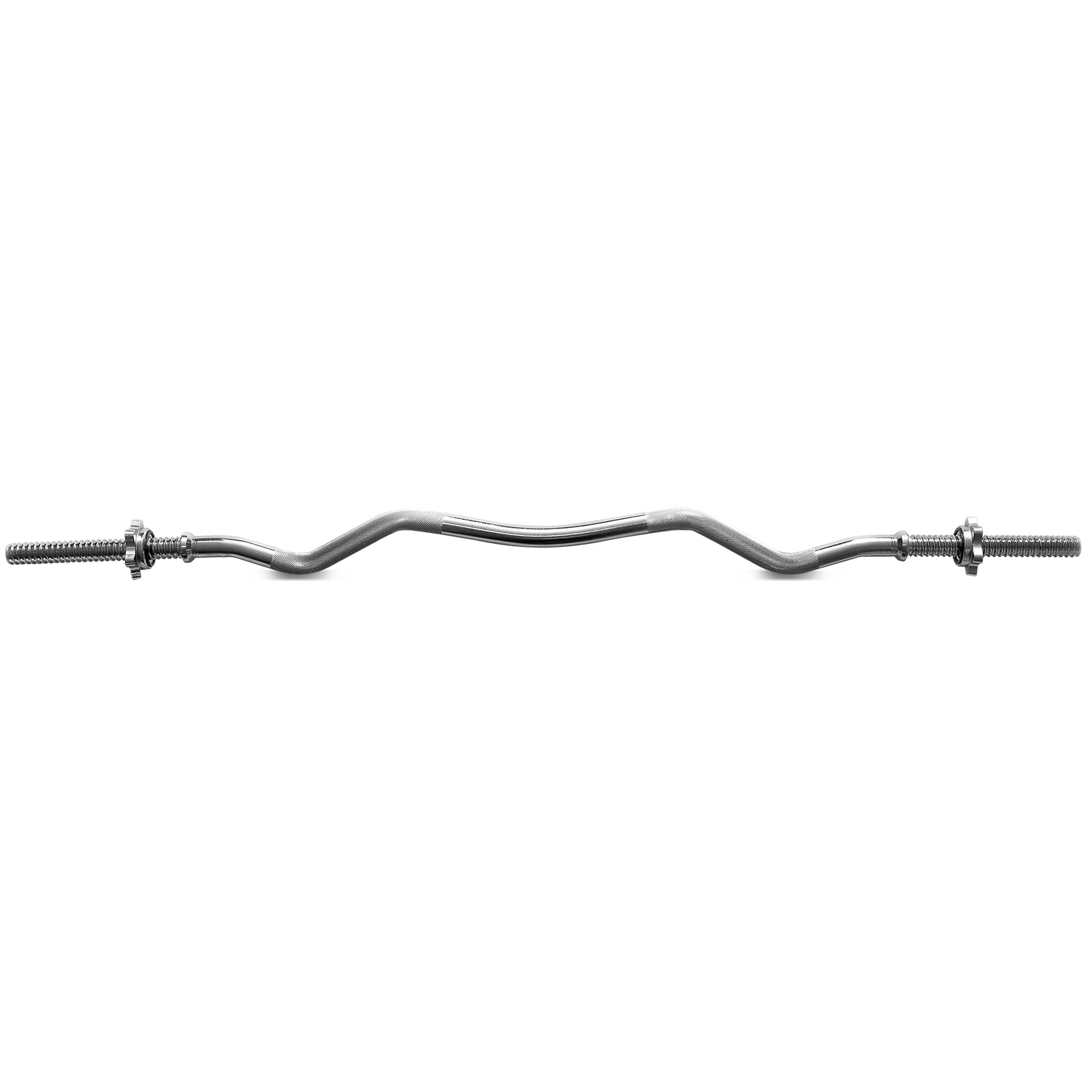 Chrome Plated EZ Curl Bar with Spiral Locks, 5kg