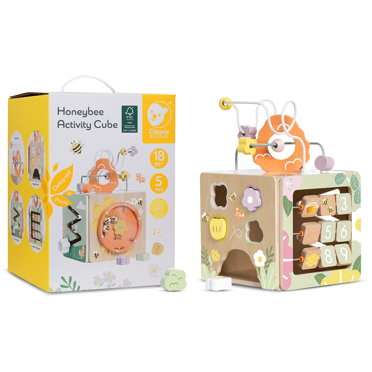 Honeybee Activity Cube Multi-Functional Baby Toy