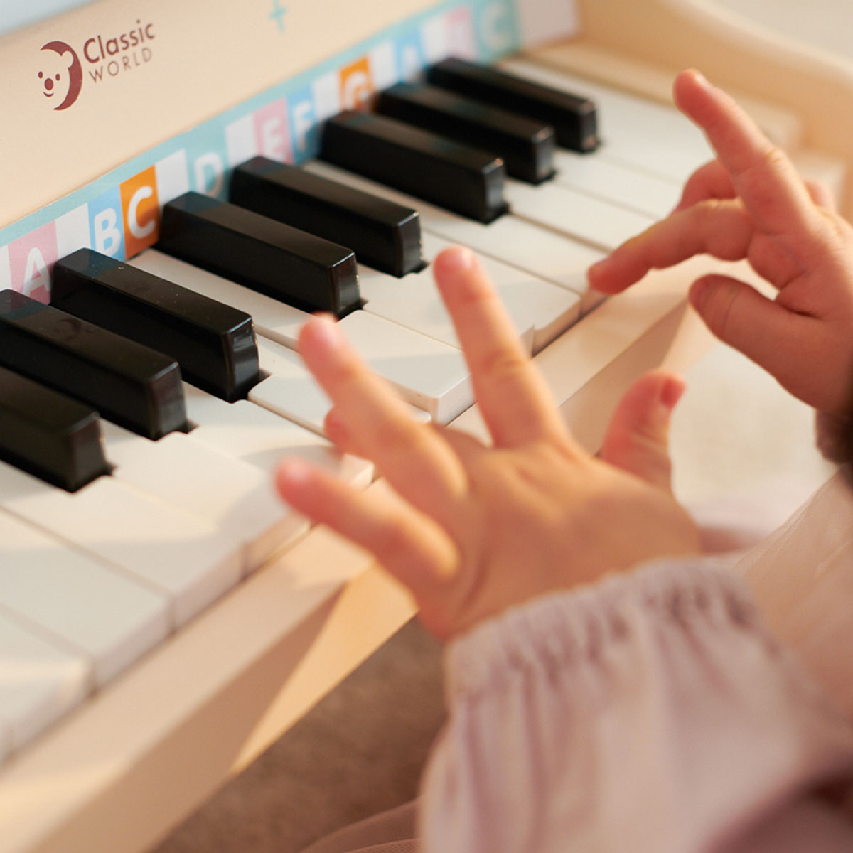 Iris Toy Piano MDF Teawood Beechwood 18+ Months