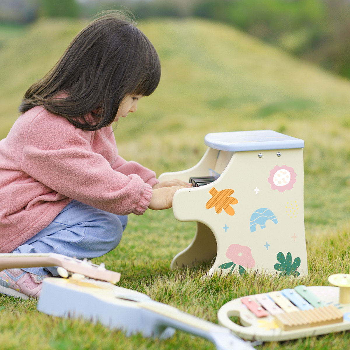 Iris Toy Piano MDF Teawood Beechwood 18+ Months