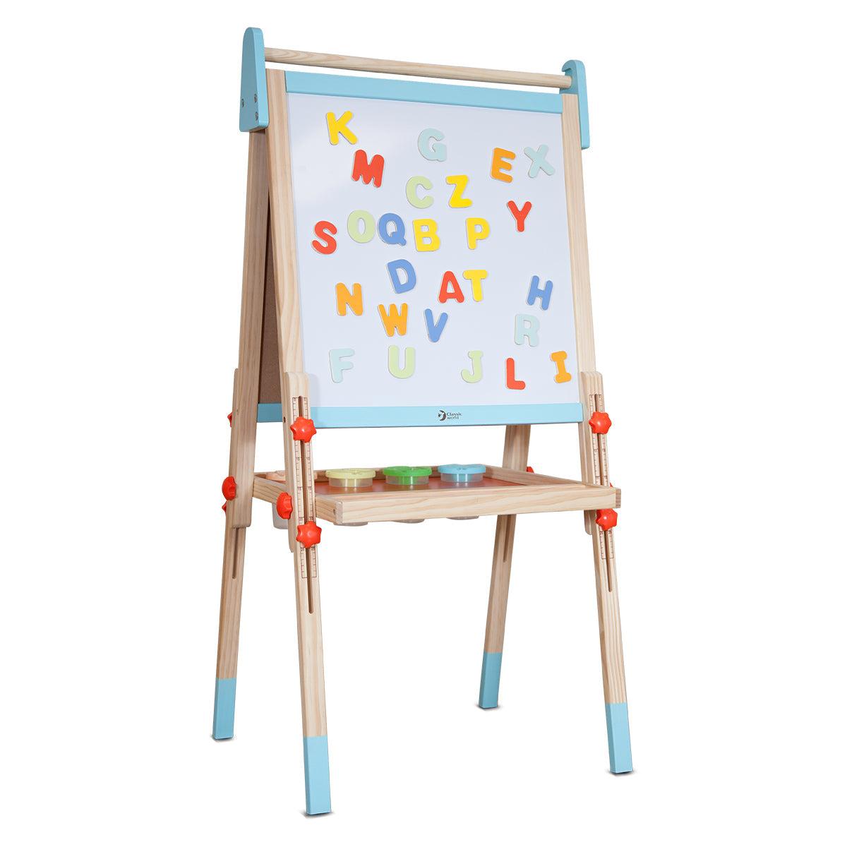 Classic World Children's Multi-Functional Easel Chalkboard Magnetic Whiteboard