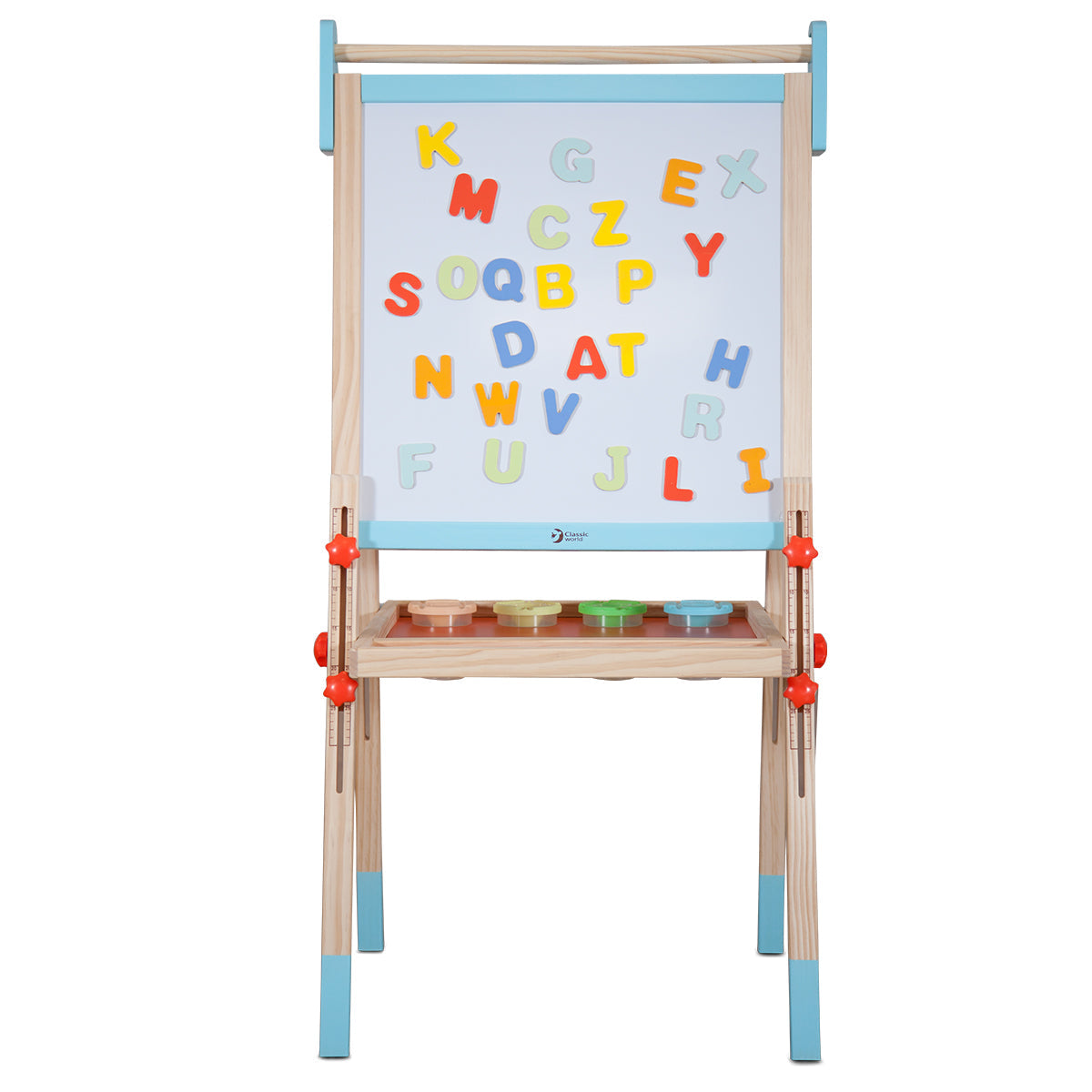 Classic World Children's Multi-Functional Easel Chalkboard Magnetic Whiteboard