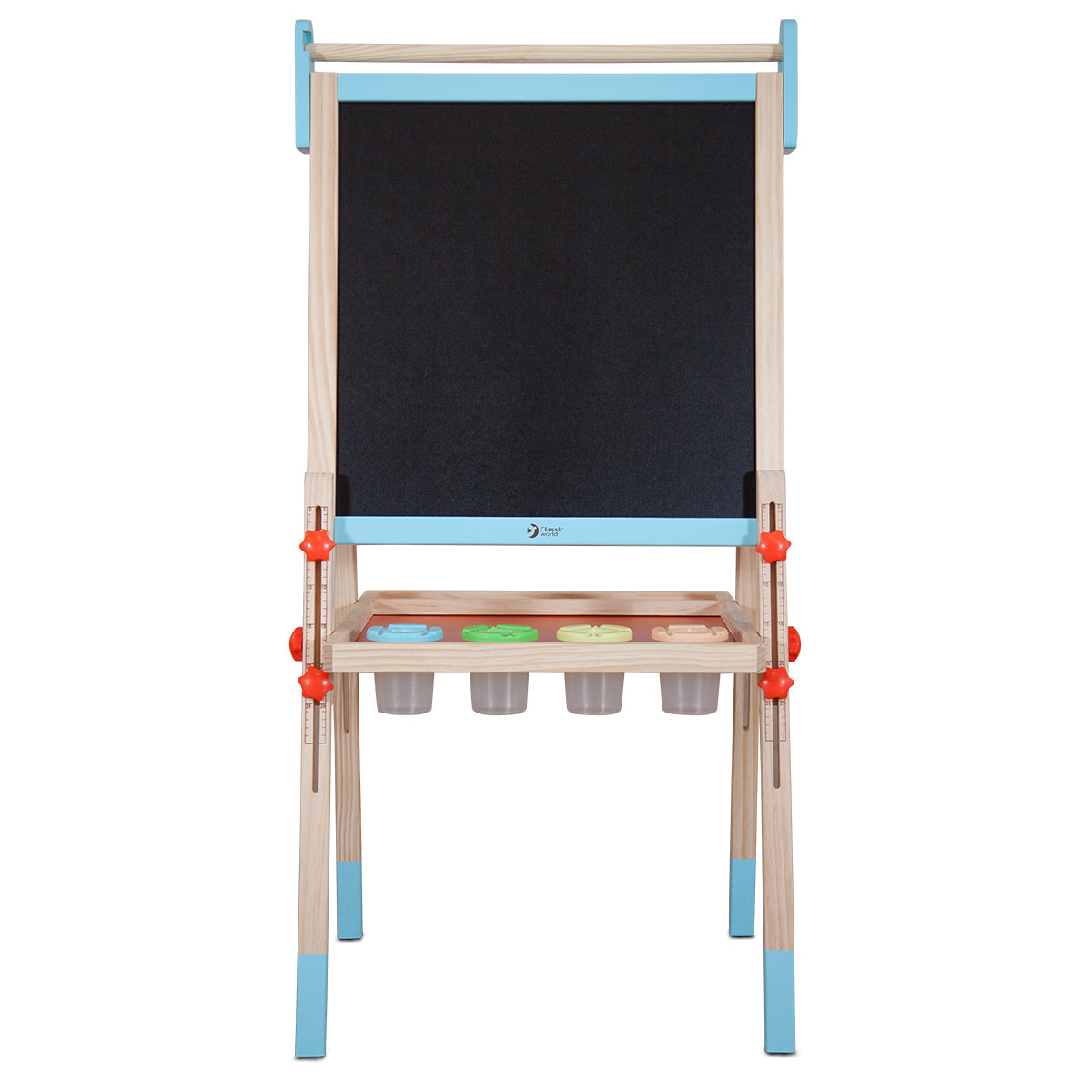 Classic World Children's Multi-Functional Easel Chalkboard Magnetic Whiteboard