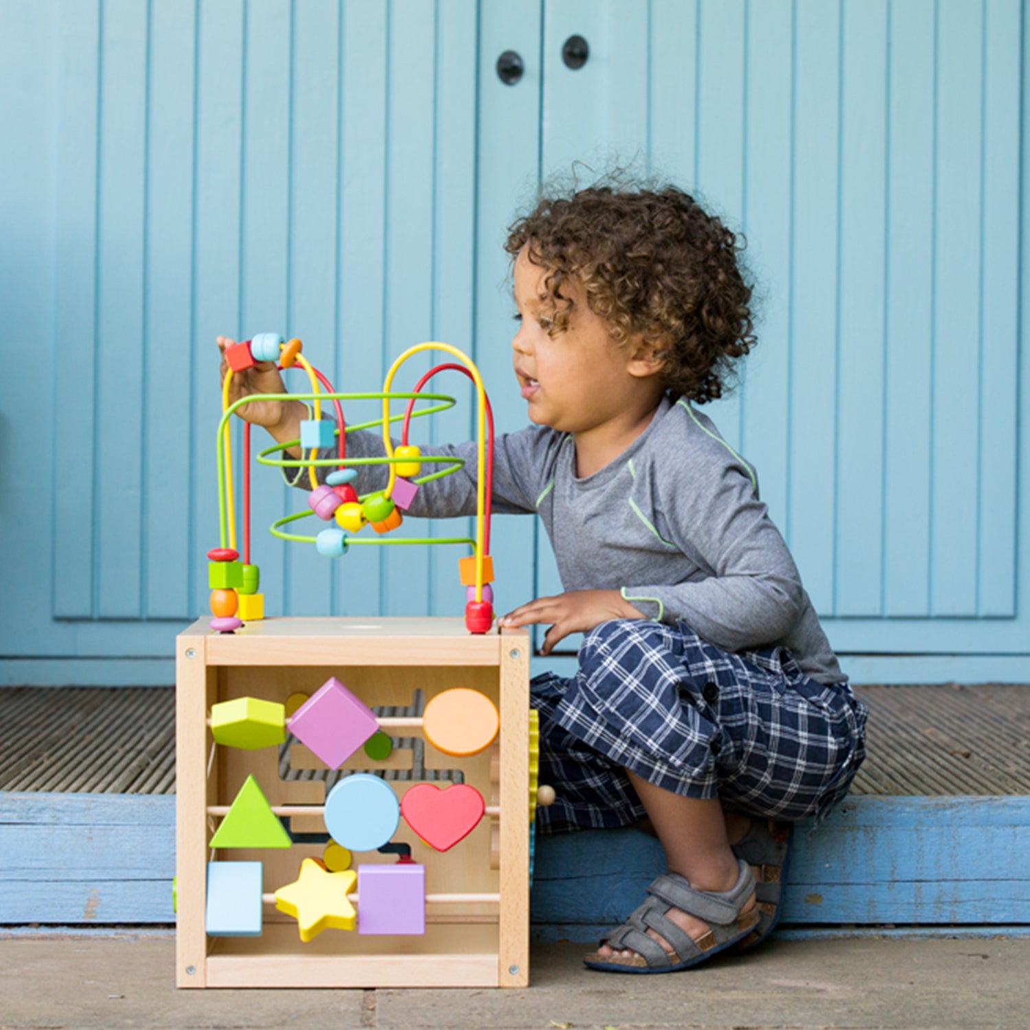 Classic World Wooden Multi-Activity Cube Toy