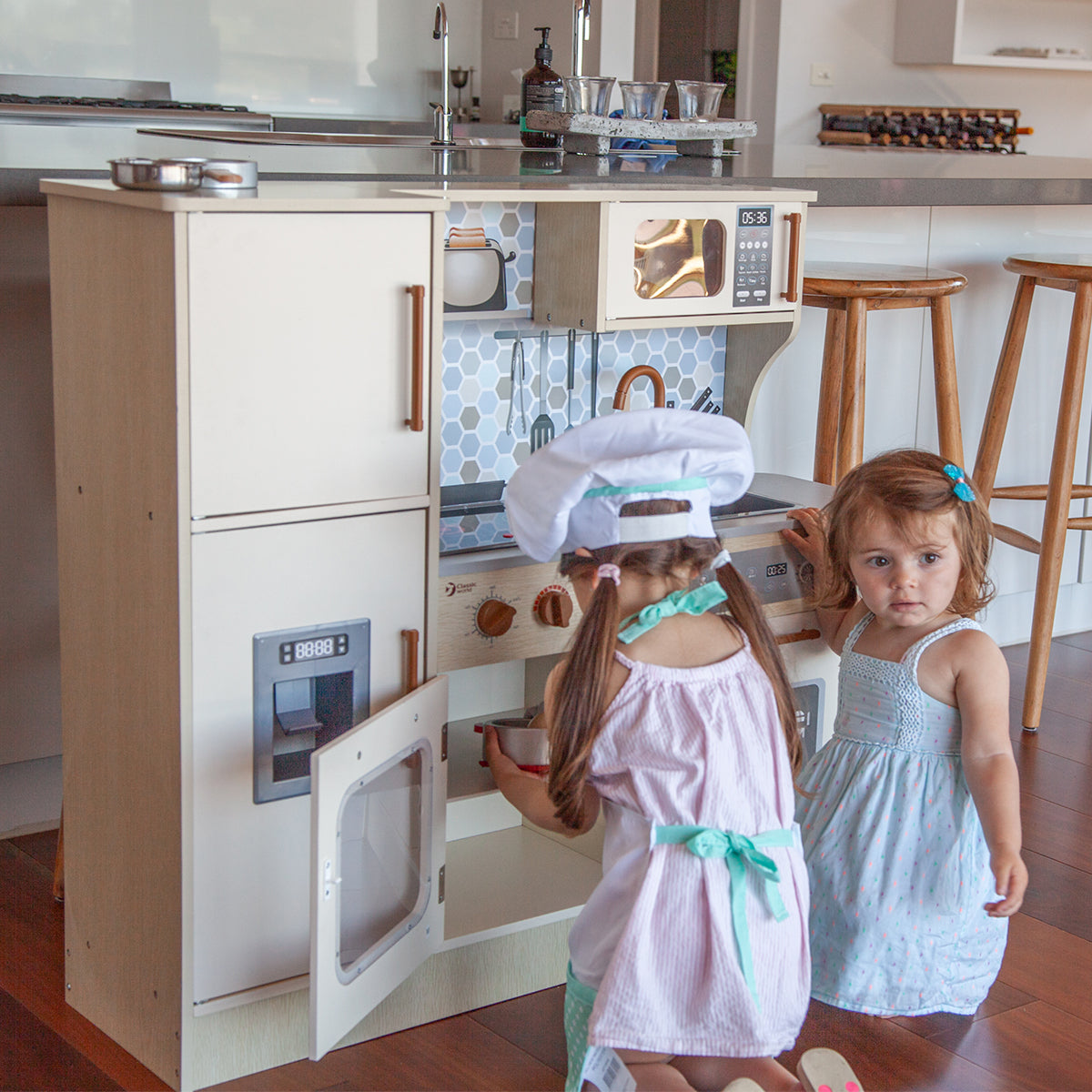 Classic World Kids Play Kitchen Set with Light and Sound Effects
