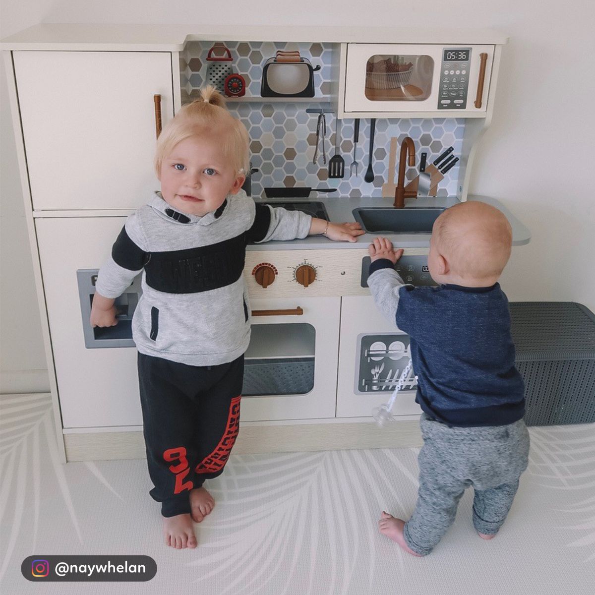 Classic World Kids Play Kitchen Set with Light and Sound Effects