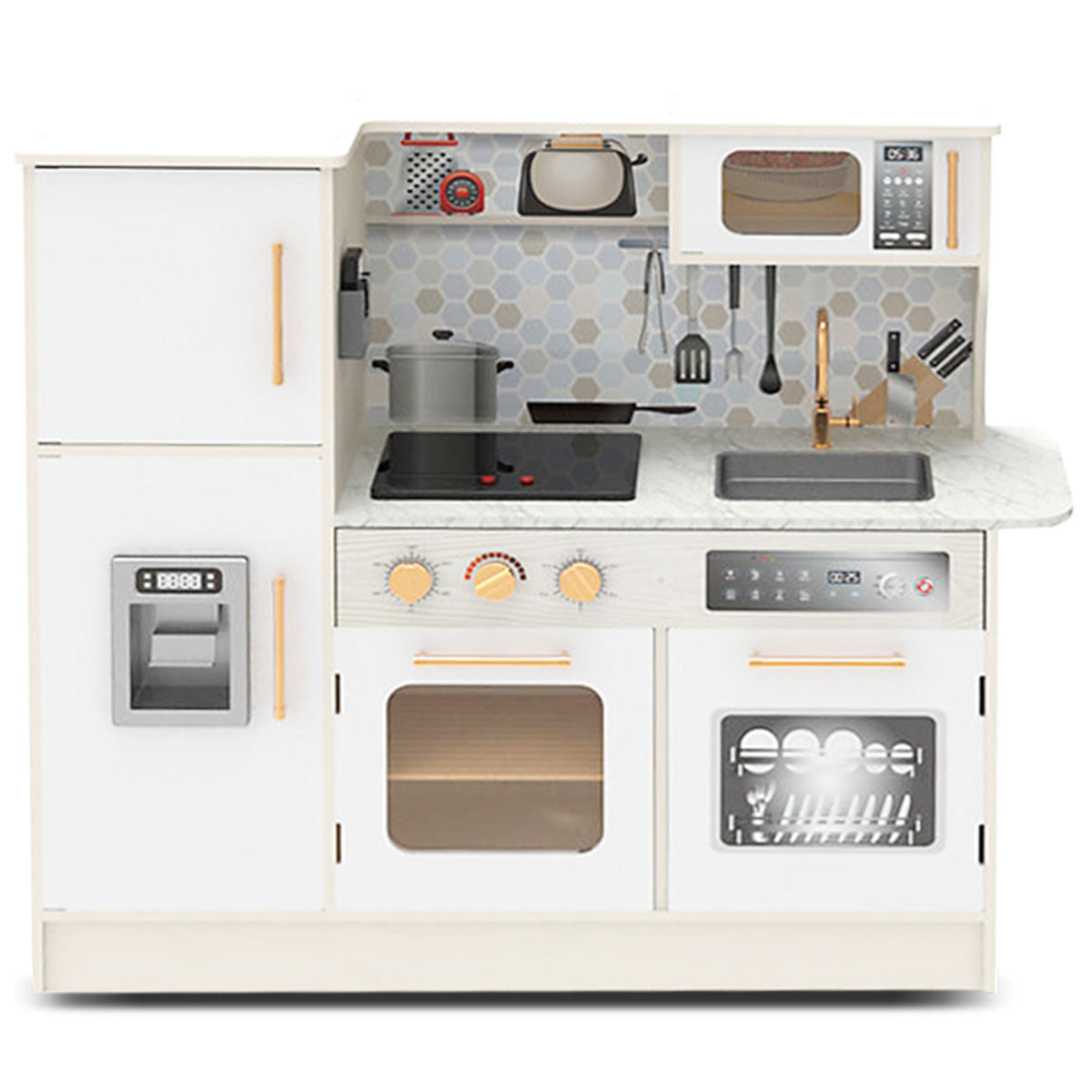 Classic World Kids Play Kitchen Set with Light and Sound Effects