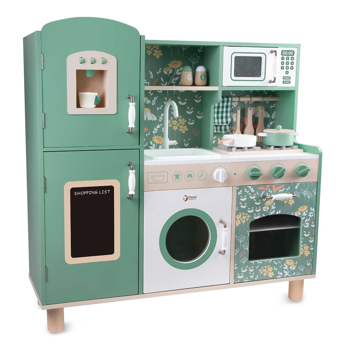 Vintage Kids Play Kitchen MDF Plywood Solid Wood