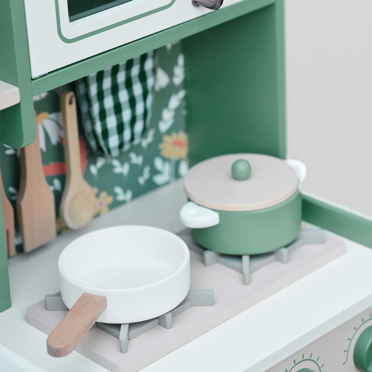 Vintage Kids Play Kitchen MDF Plywood Solid Wood